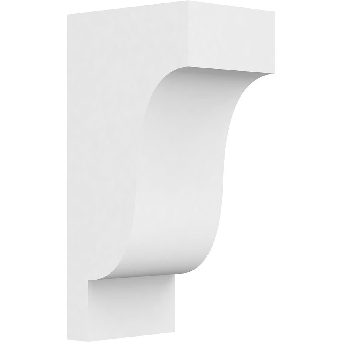 Ekena Millwork CORP05X07X14NEW 5-in x 7-in x 14-in Standard newport Unfinished White PVC Paintable Corbel