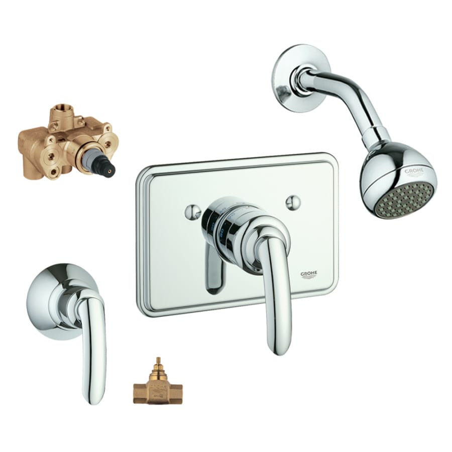 GROHE KS19263-34124RV4-000 Talia Starlight Chrome 1-Handle Shower Faucet with Single Function Showerhead