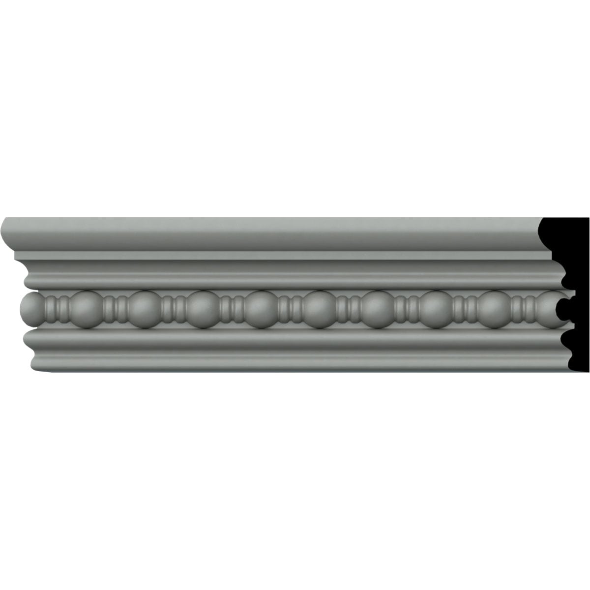 Ekena Millwork MLD02X00BE Beaded 2-5/8-in x 7-ft 10-1/2-in Primed Polyurethane Beaded 212158 Chair rail Moulding