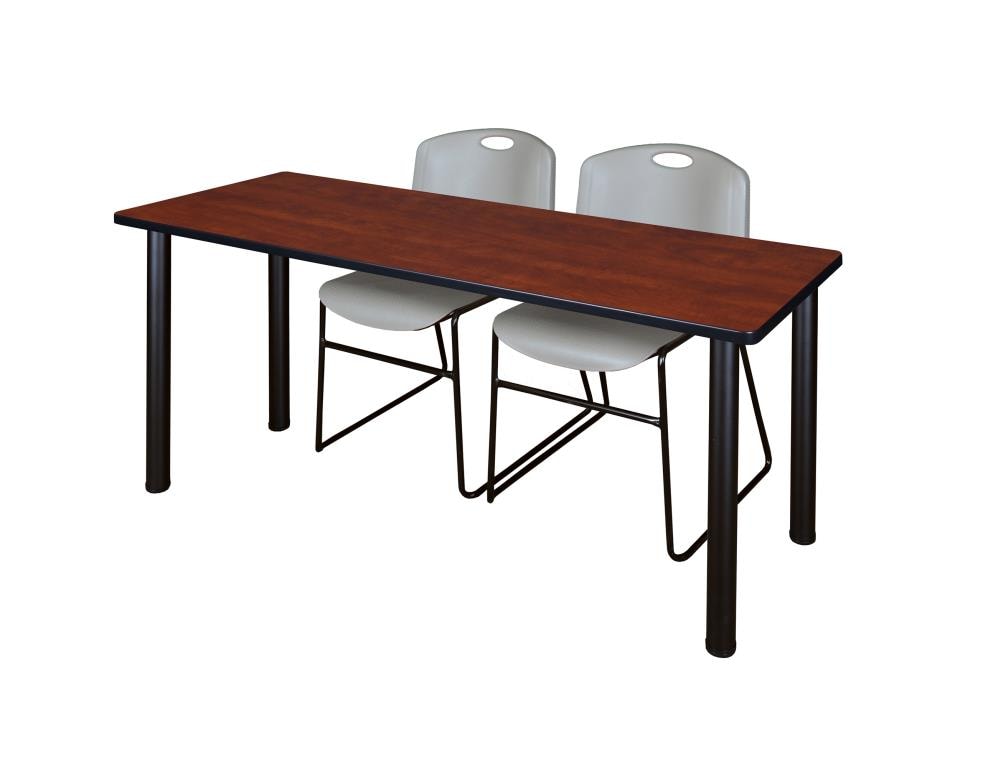 Regency MT6024CHBPBK44GY Training Red 4-Person Training Table (60-in W x 29-in H)