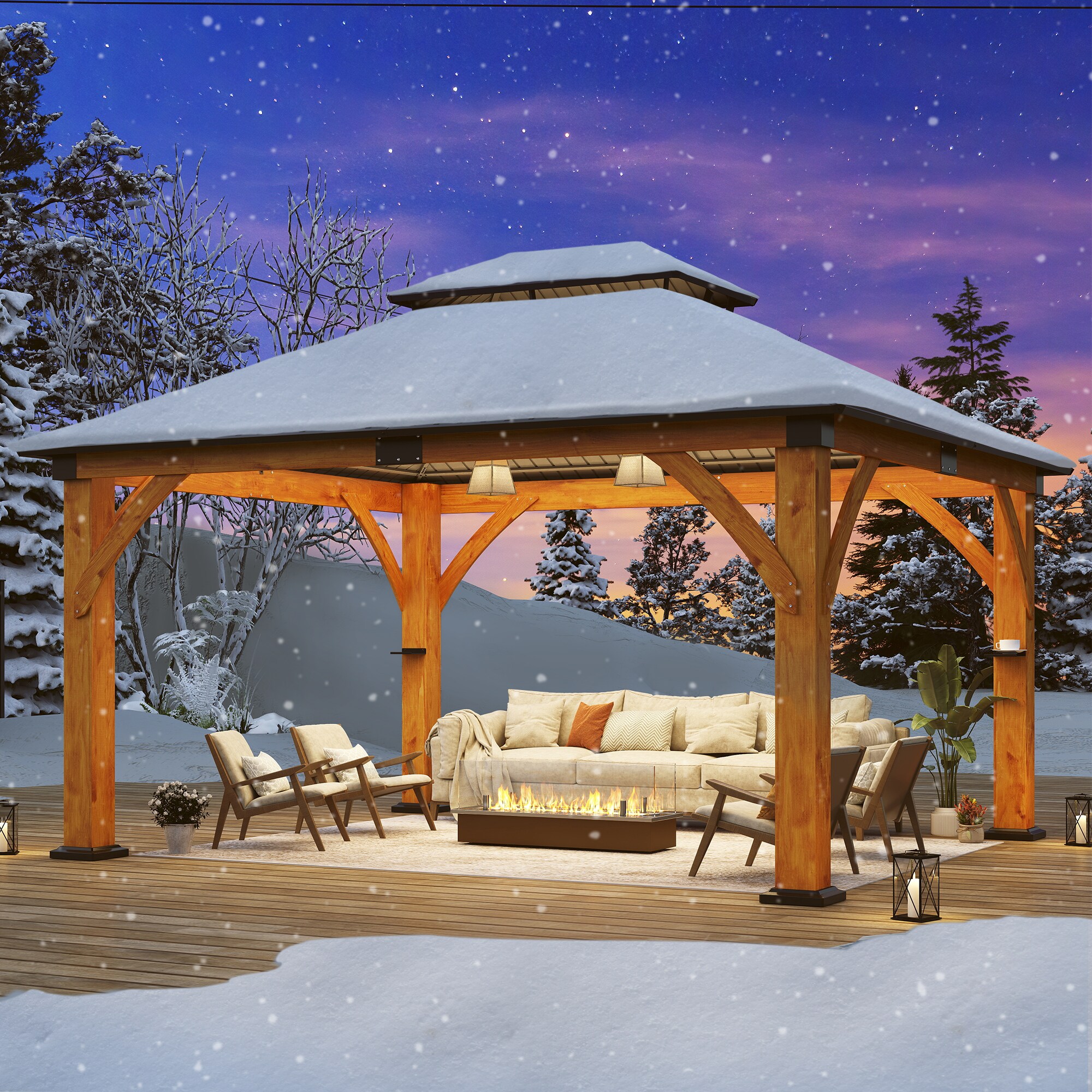 Coveronics LW-C001G048 Wood-Resin-Gazebos - View #4