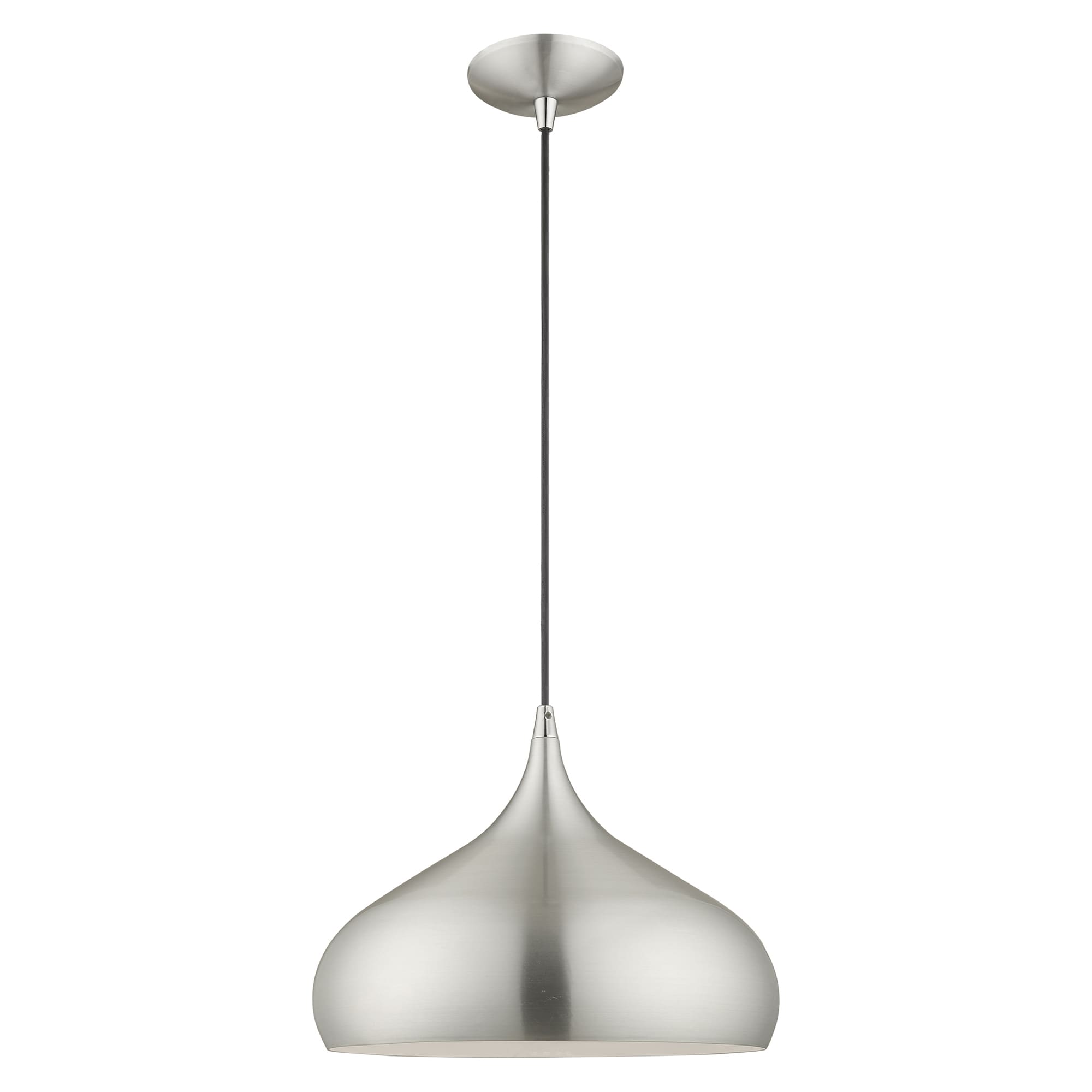 Livex Lighting 41173-66 Metal Shade Mini Pendants Brushed Aluminum Modern/contemporary Geometric Medium Hanging Pendant light