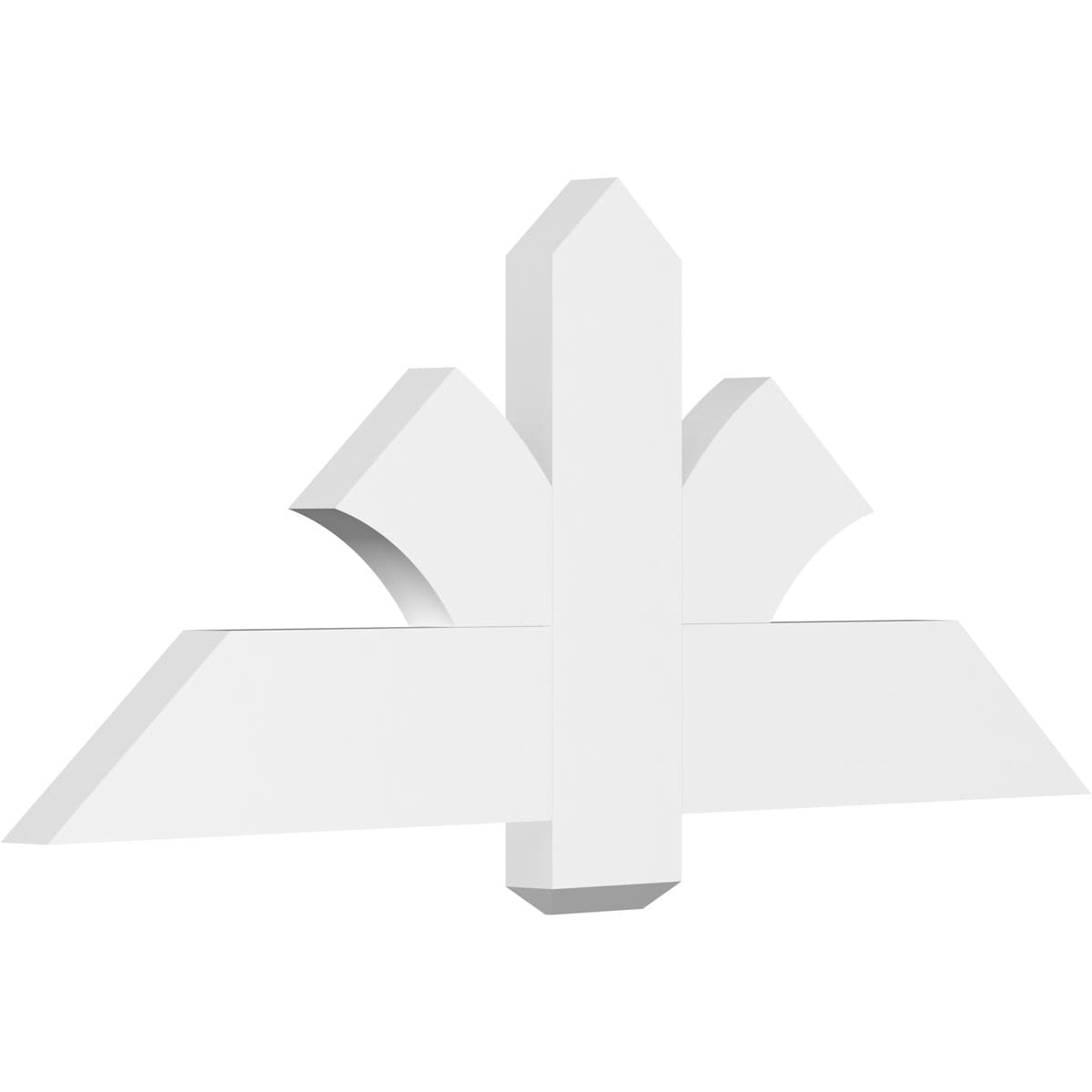 Ekena Millwork GBP048X20X0206RED00 Redmond White PVC Gable bracket