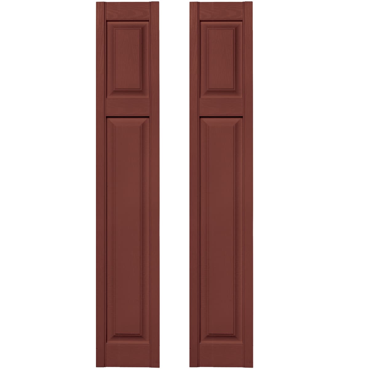 Vantage V4712167027 12-in W x 66.75-in H Cambridge Red Raised panel Exterior Shutters ( 1 -Pack )