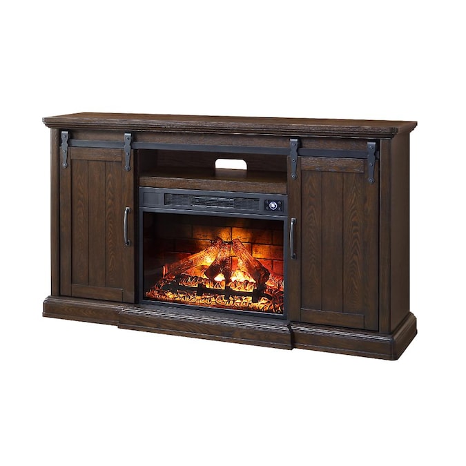 Febo Flame 62 In W Walnut Infrared, Electric Fireplace Pics
