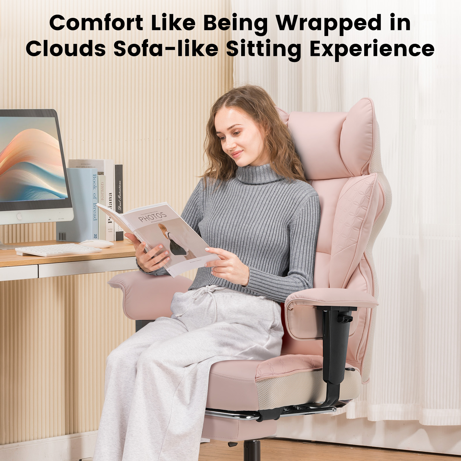 GTPLAYER LOWE'S-CH510-PINK Office-Chairs - View #6