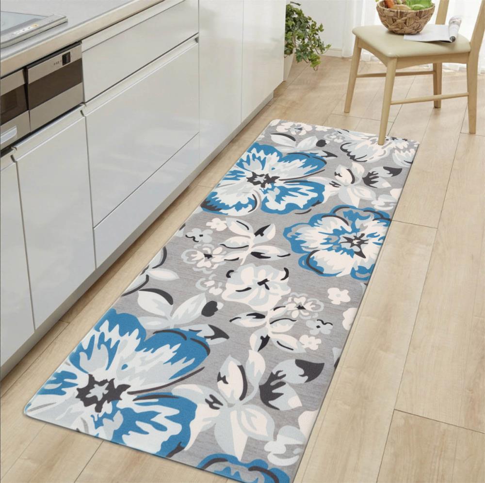 World Rug Gallery 2-ft x 3-ft Blue Rectangular Indoor Anti-fatigue Mat in  the Mats department at