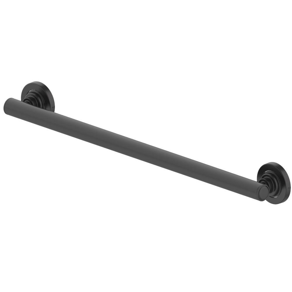 allen + roth 20314-246807 Townley 24-in Matte black Wall mount ADA Compliant Grab Bar ( 500-lb Weight Capacity )