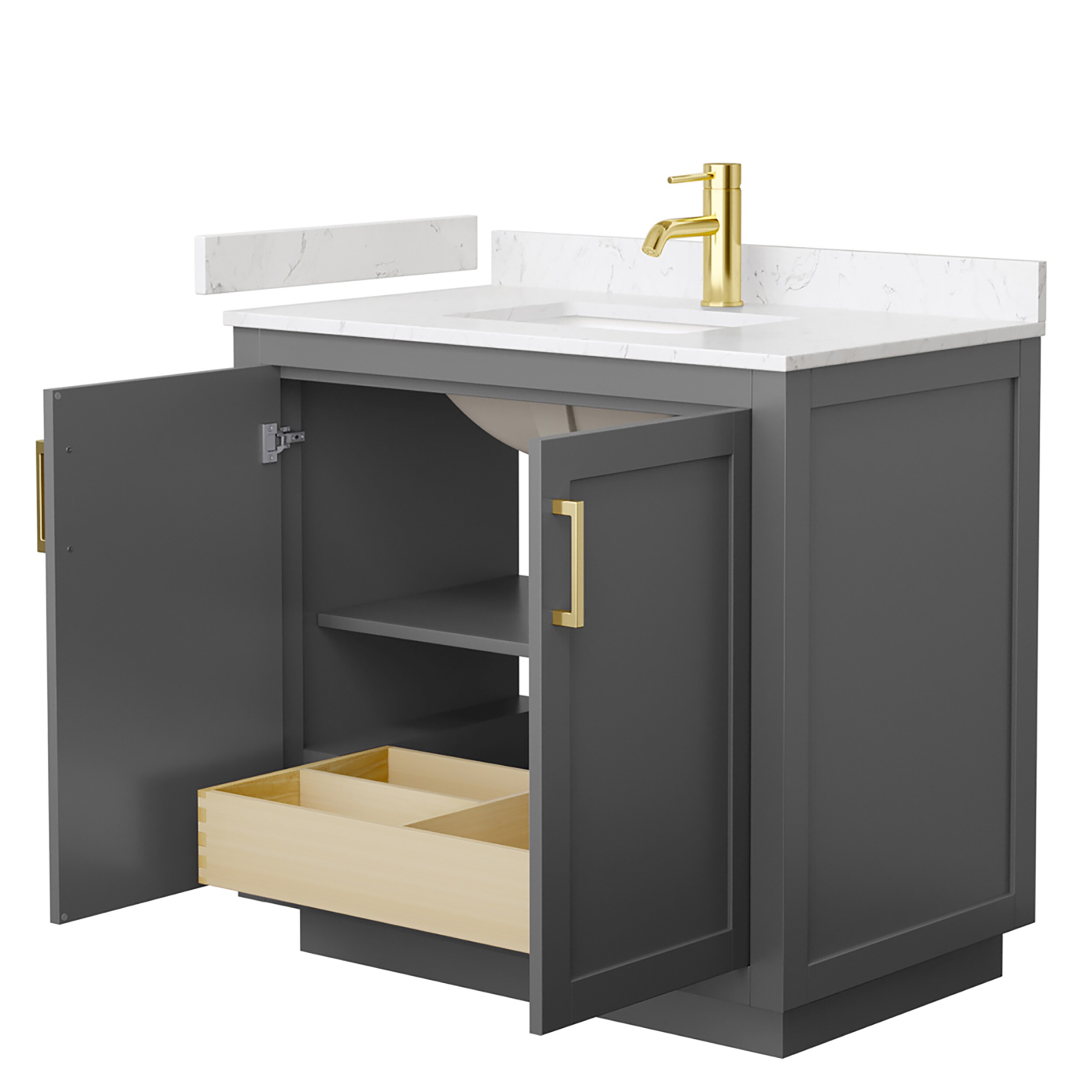 Wyndham Collection WCF292936SGGC2UNSMXX Bath-Vanity-Combo - View #3