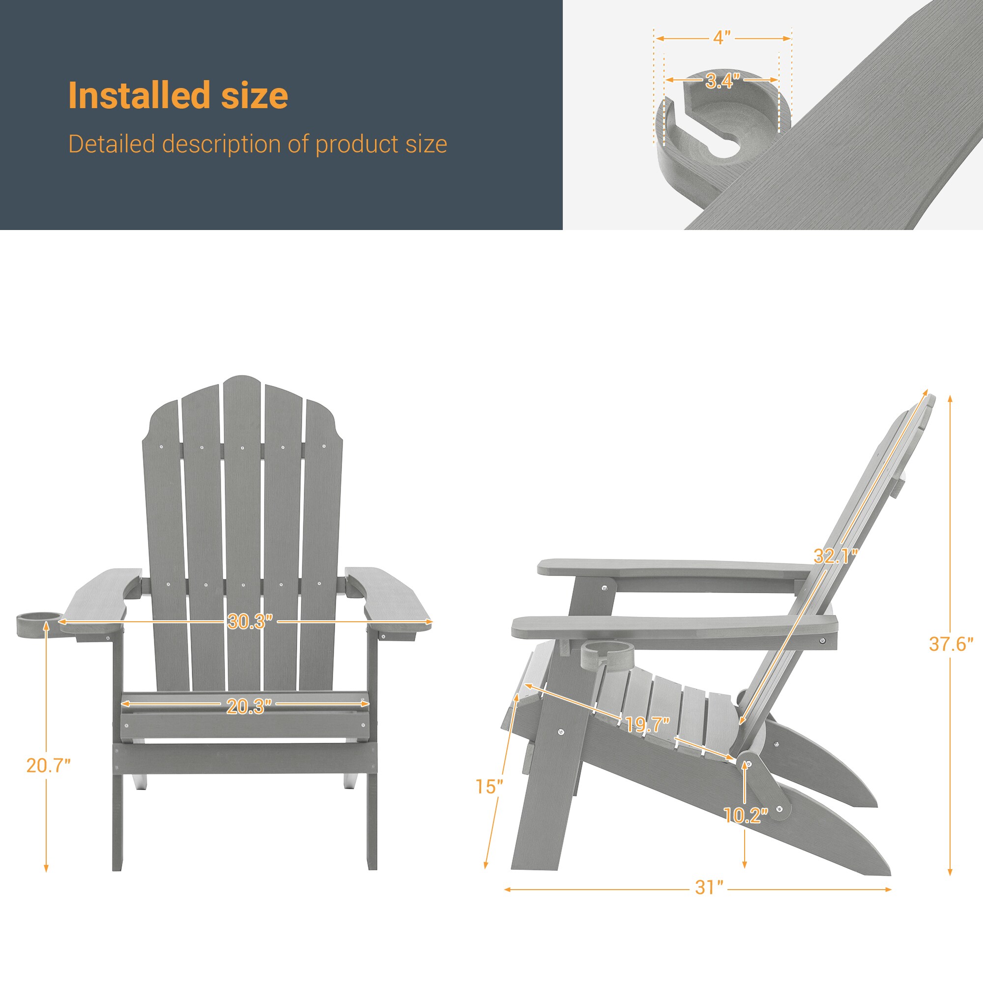 ACEGOSES LW-FD66-LY-2 Patio-Chairs - View #2