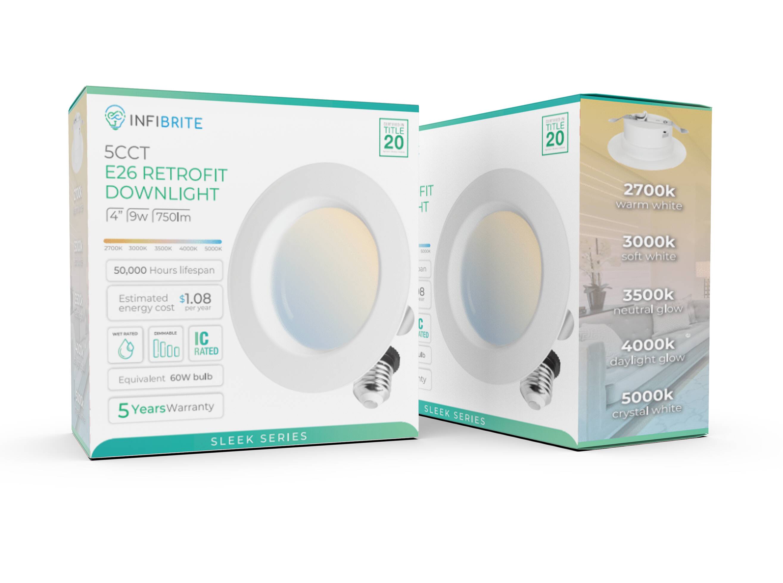 Infibrite IB-005-8-9W-HL-6PK Recessed-Kits - View #10