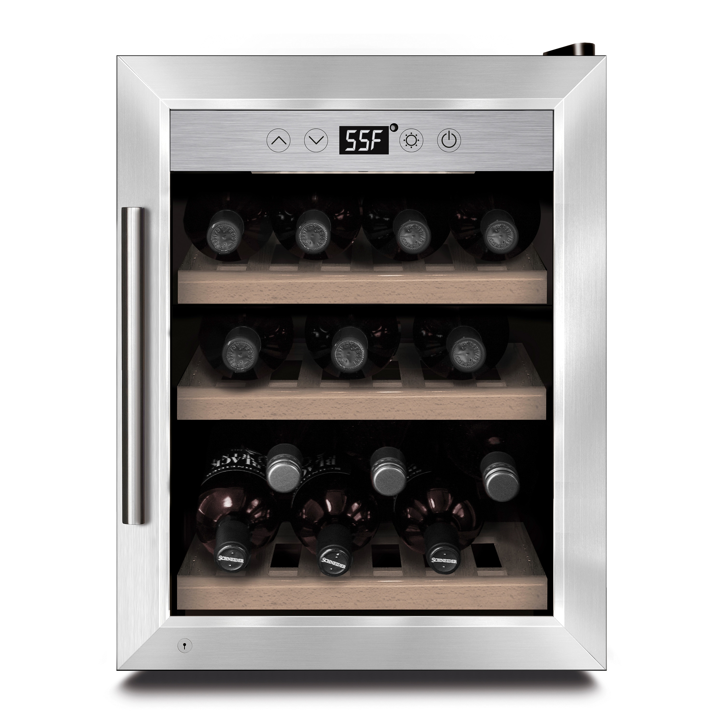 Caso Design 10622 15.59-Inches W 12 -Bottles Silver Freestanding Indoor Wine Cooler