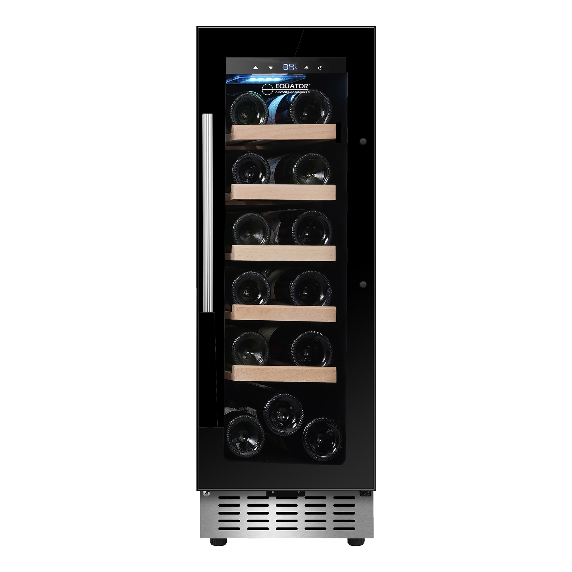 Equator Advanced Appliances WR 18 BLACK 11-Inches W 18 -Bottles Black Built-in/Freestanding Indoor or outdoor Wine Cooler