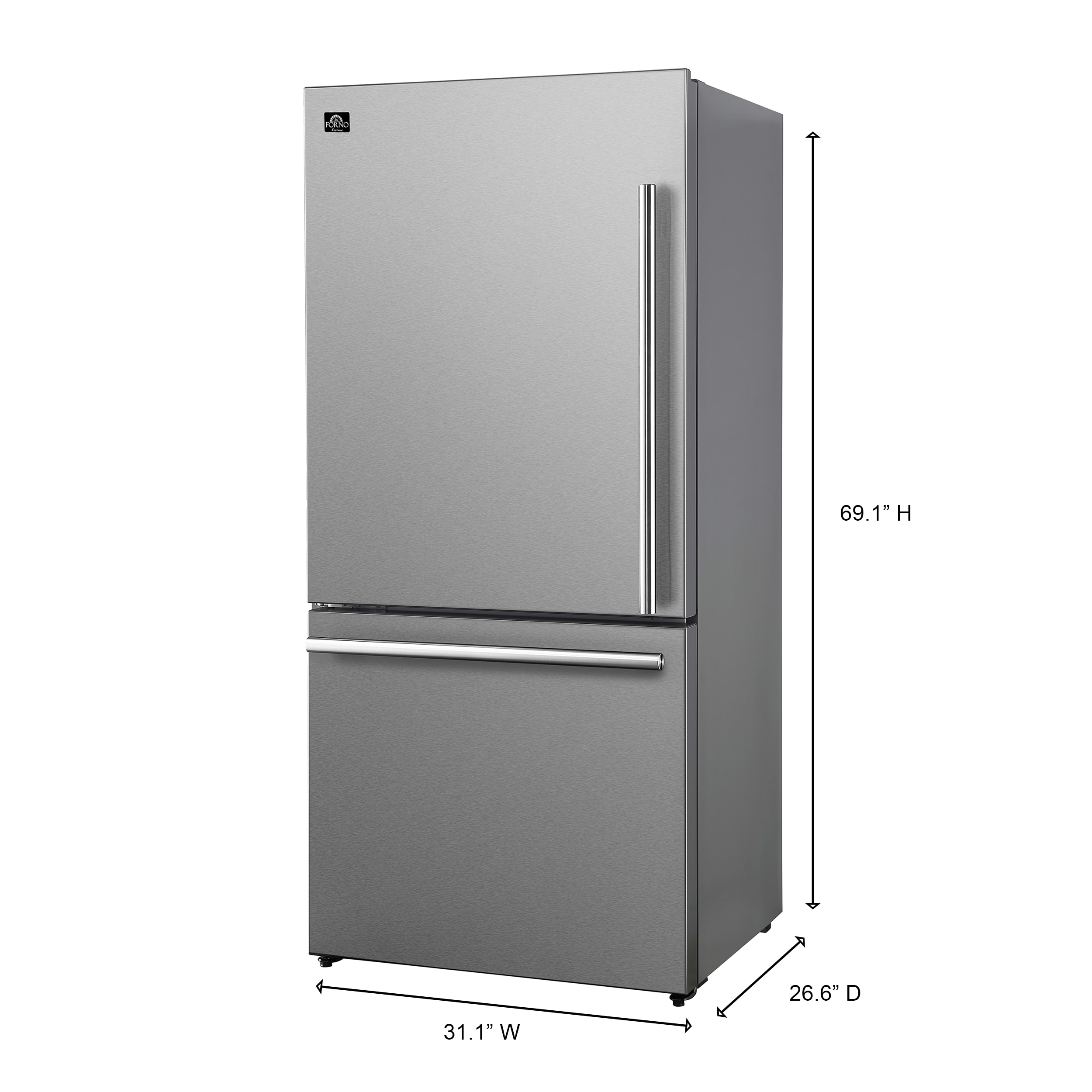 FORNO FFFFD1786-31S Bottom-Freezer-Refrigerators - View #10