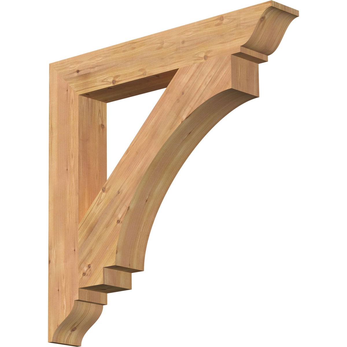 Ekena Millwork BKT06X38X38IMP01SWR Imperial traditional smooth 5-1/2-in x 38-in x 38-in Western red cedar Brown Wood Standard bracket