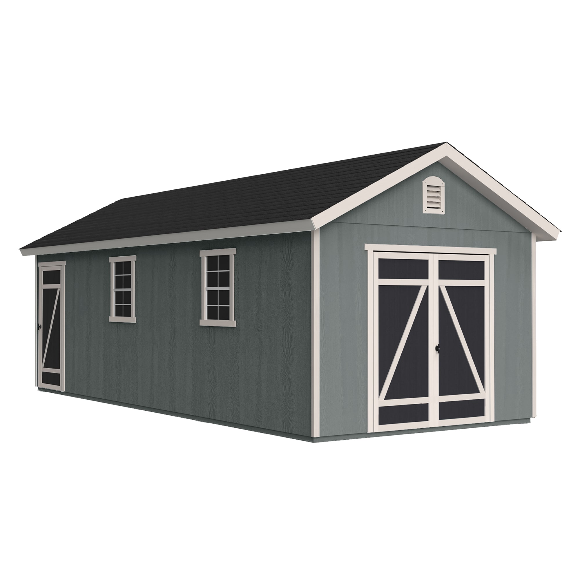 Heartland Hillsdale 10-ft X 24-ft Gable Style Wood Outdoor Storage Shed ...