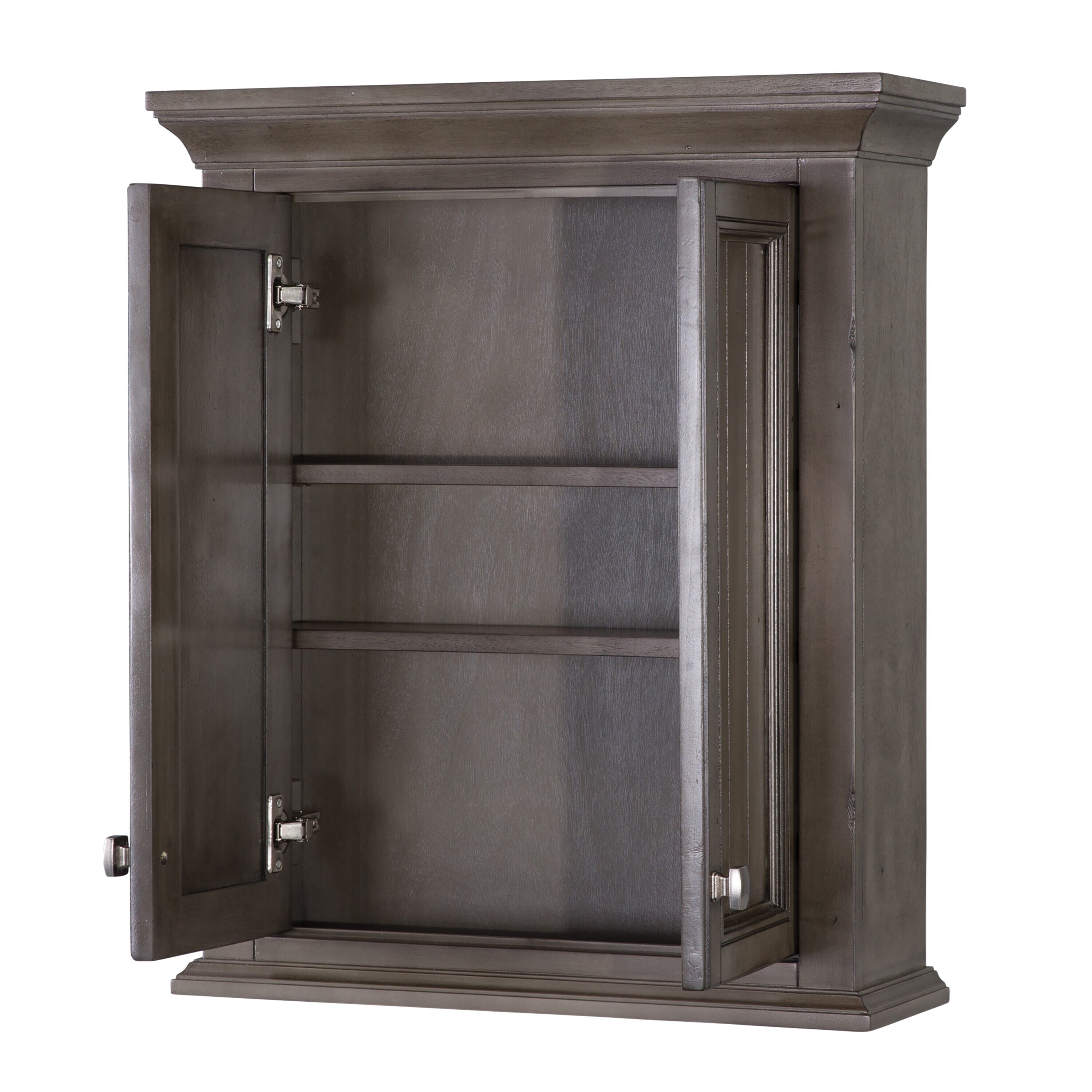 CRAFT + MAIN 24-in x 28-in x 8-in Harbor Blue Soft Close Bathroom Wall Cabinet