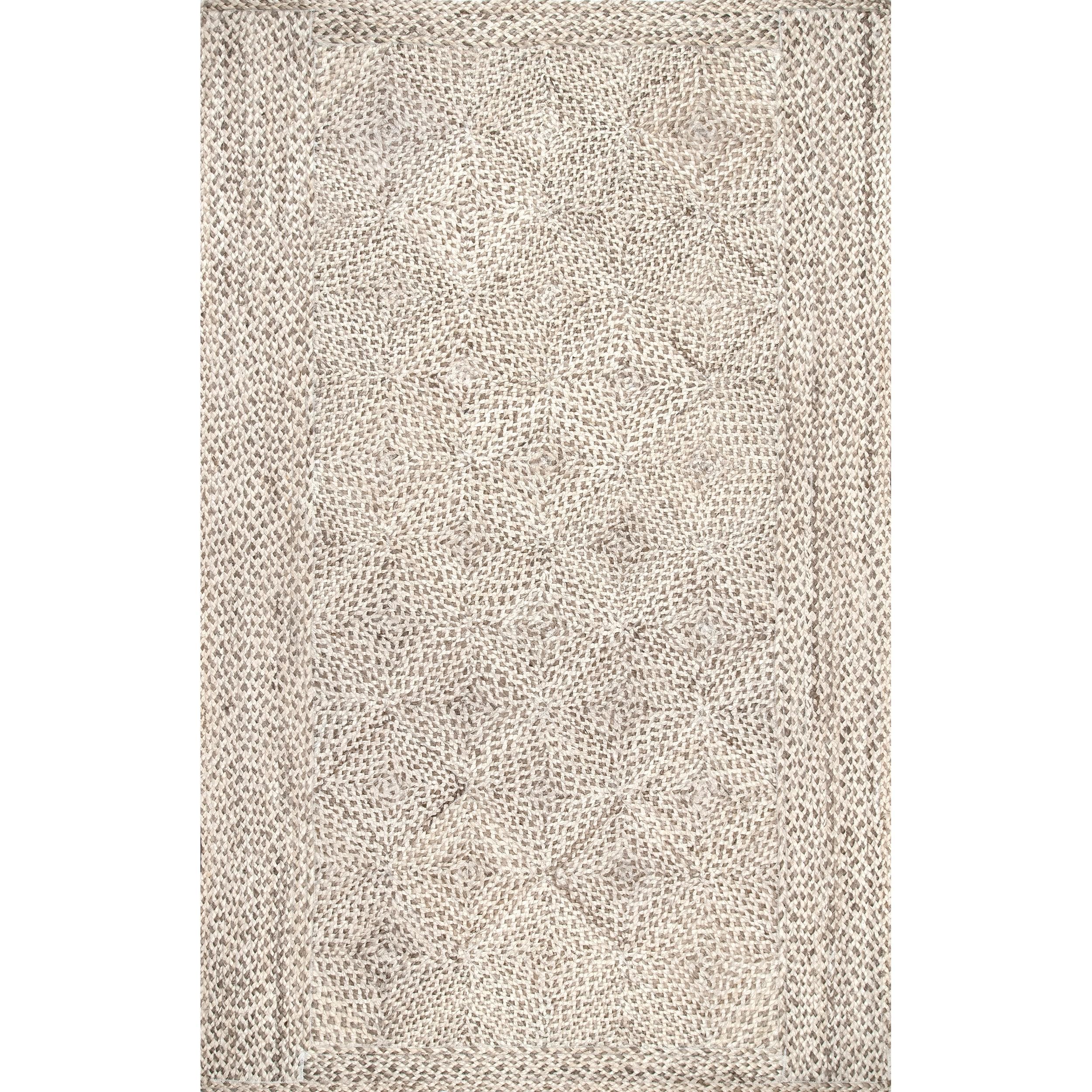 Natural Jute Trellis Flat Woven Handmade Runner Rug 2' x 8'