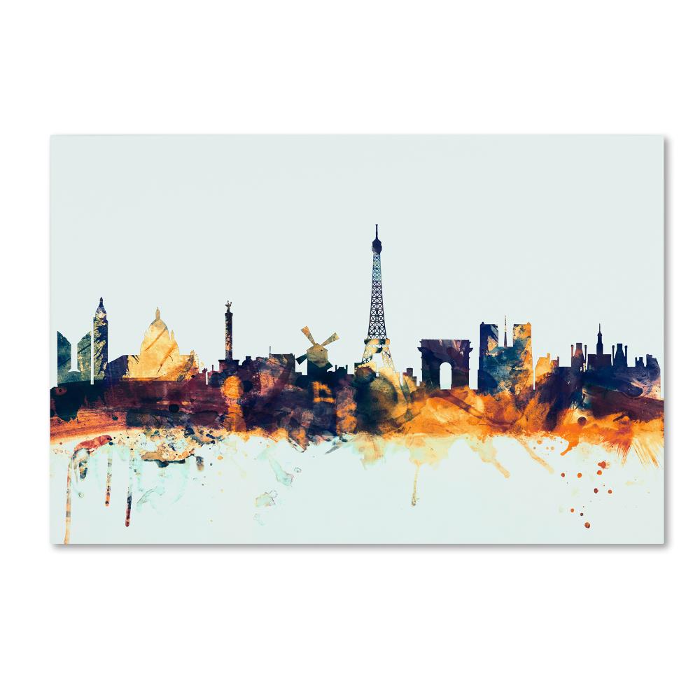 Trademark Fine Art MT1119-C1219GG Framed 12-in H x 19-in W Maps Print on Canvas
