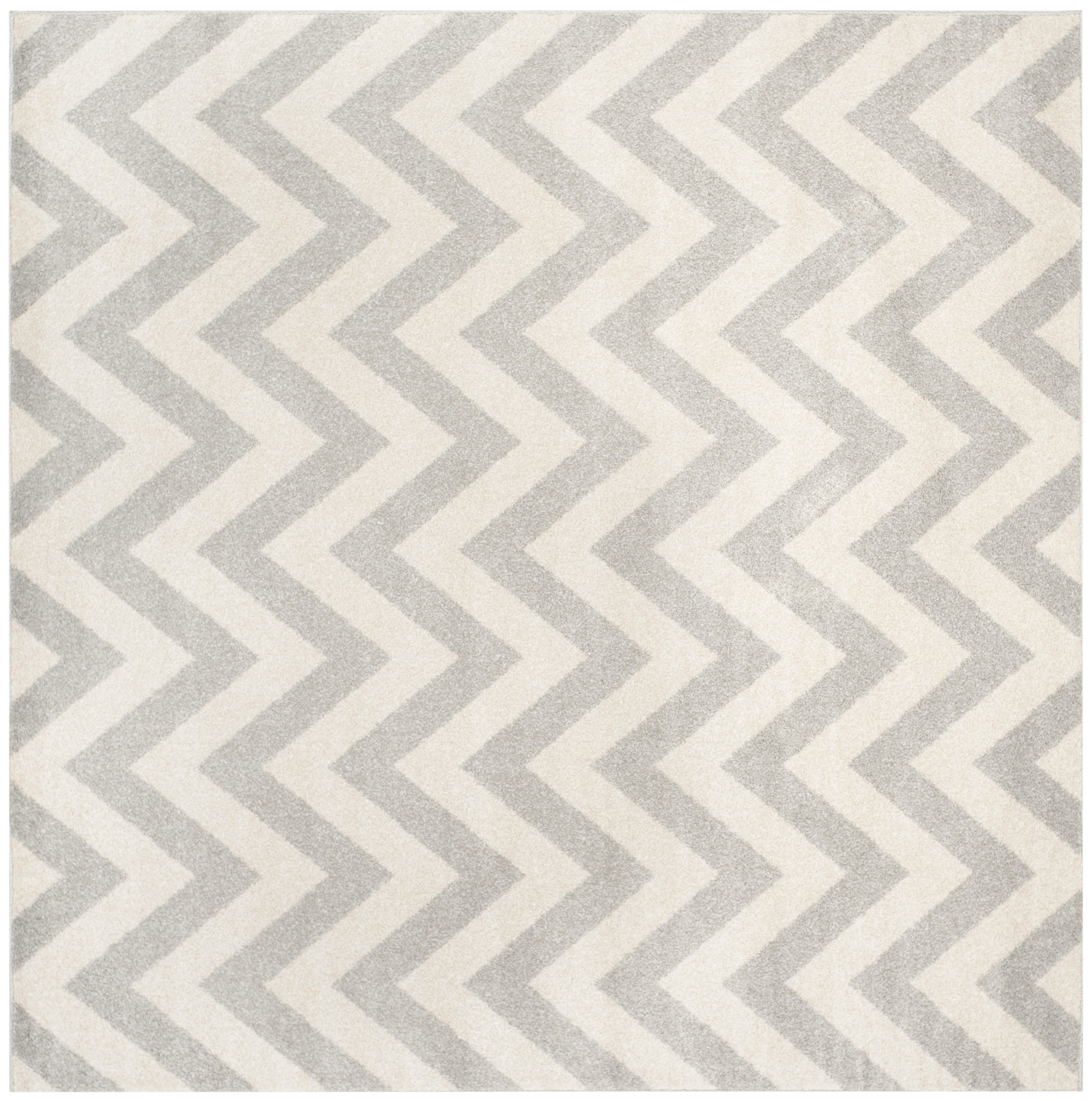 Safavieh AMT419B-9SQ Amherst Bellport 9 x 9 (ft) Loomed Synthetic Gray/Beige Square Indoor Chevron Area rug
