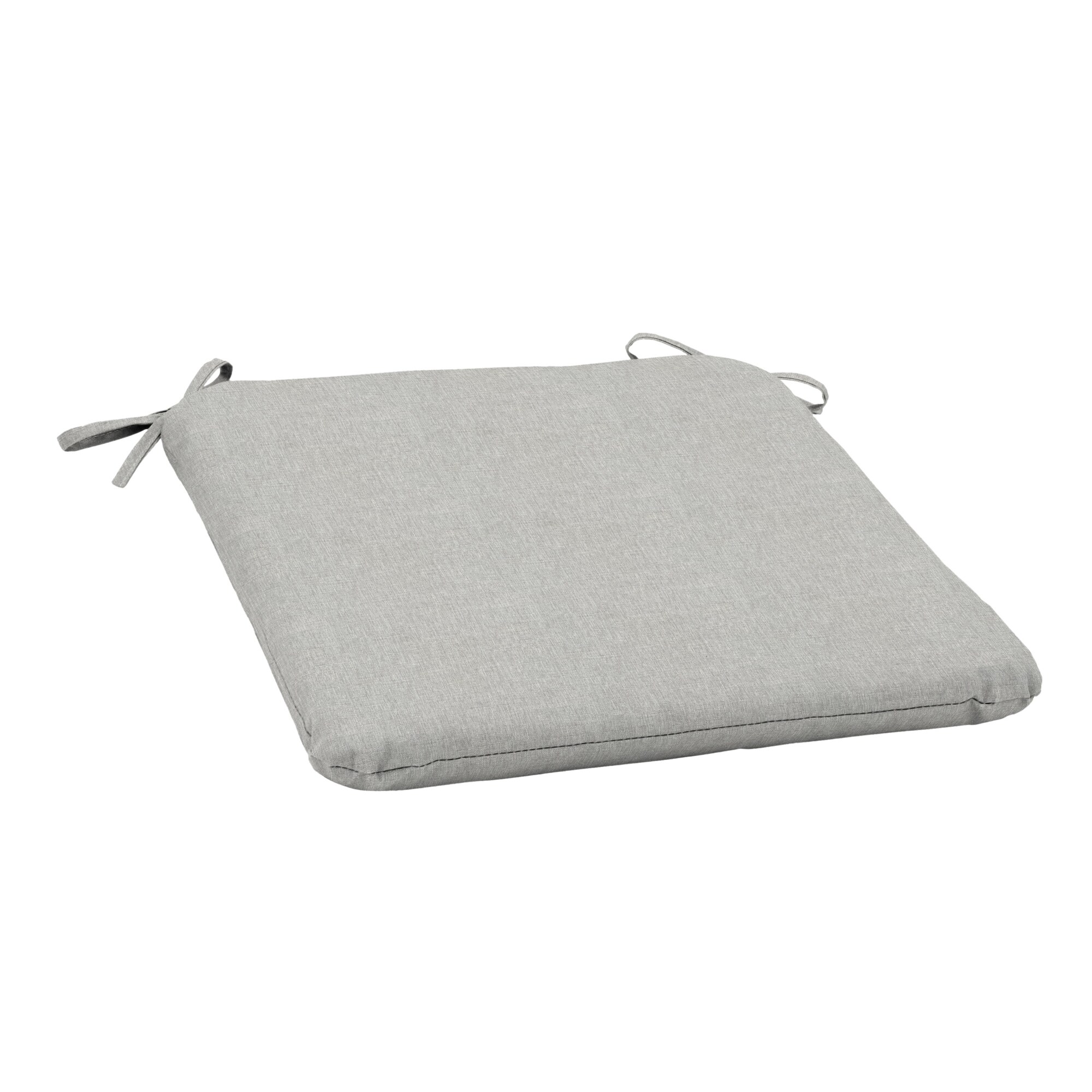 allen + roth with STAINMASTER 18-in x 19-in Grey Madera Linen Patio chair cushion