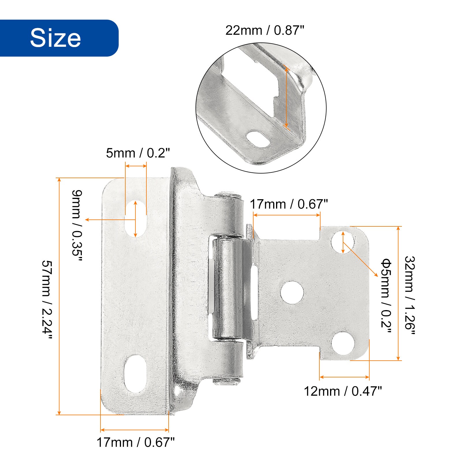 Unique Bargains S25093000UX7879 Cabinet-Hinges - View #2