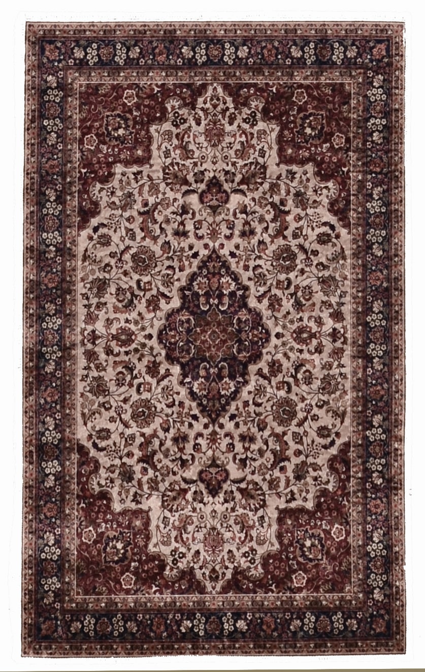 Linon RUGEM0123 Emerald 2 X 3 Cream Indoor Medallion Area Rug