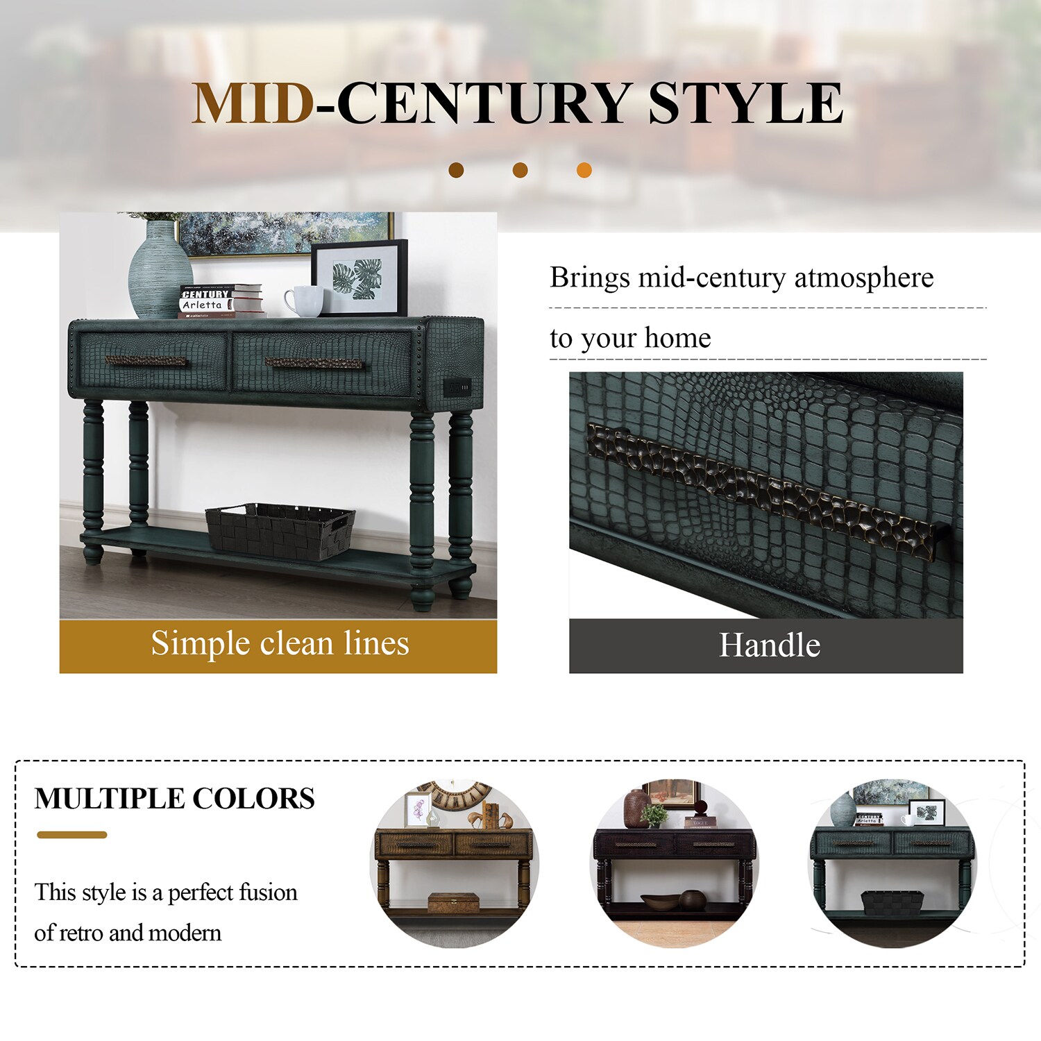 SINOFURN SYA020138WT Console-Sofa-Tables - View #4