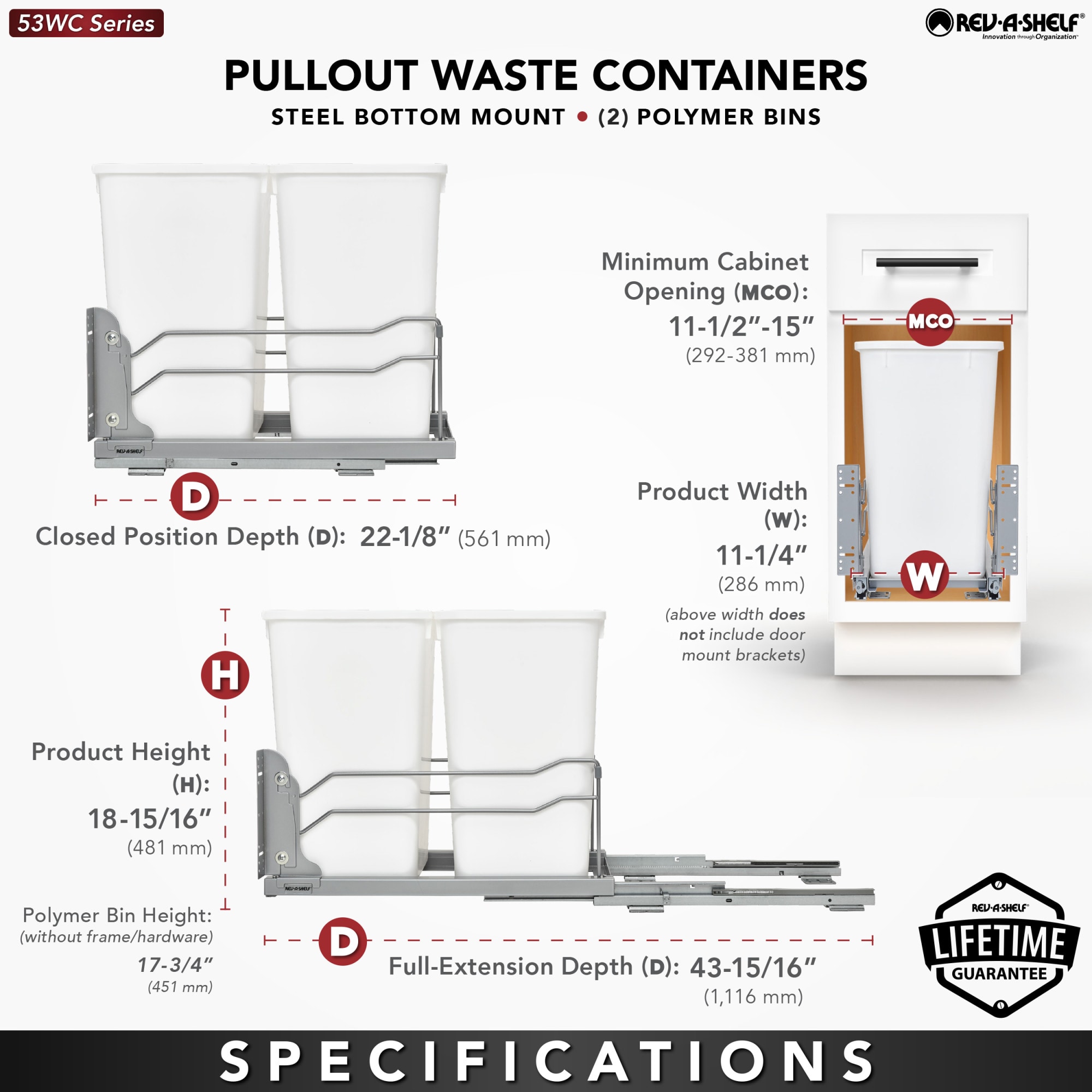 Rev-A-Shelf 313295 Pullout-Trash-Cans - View #4