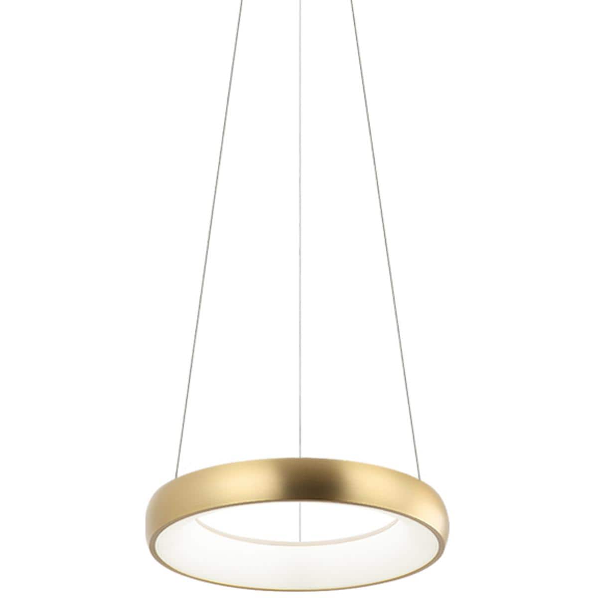 Matteo 2607216 Lighting C32716BG Maverick LED 16 inch Brushed Gold Pendant Ceiling Light