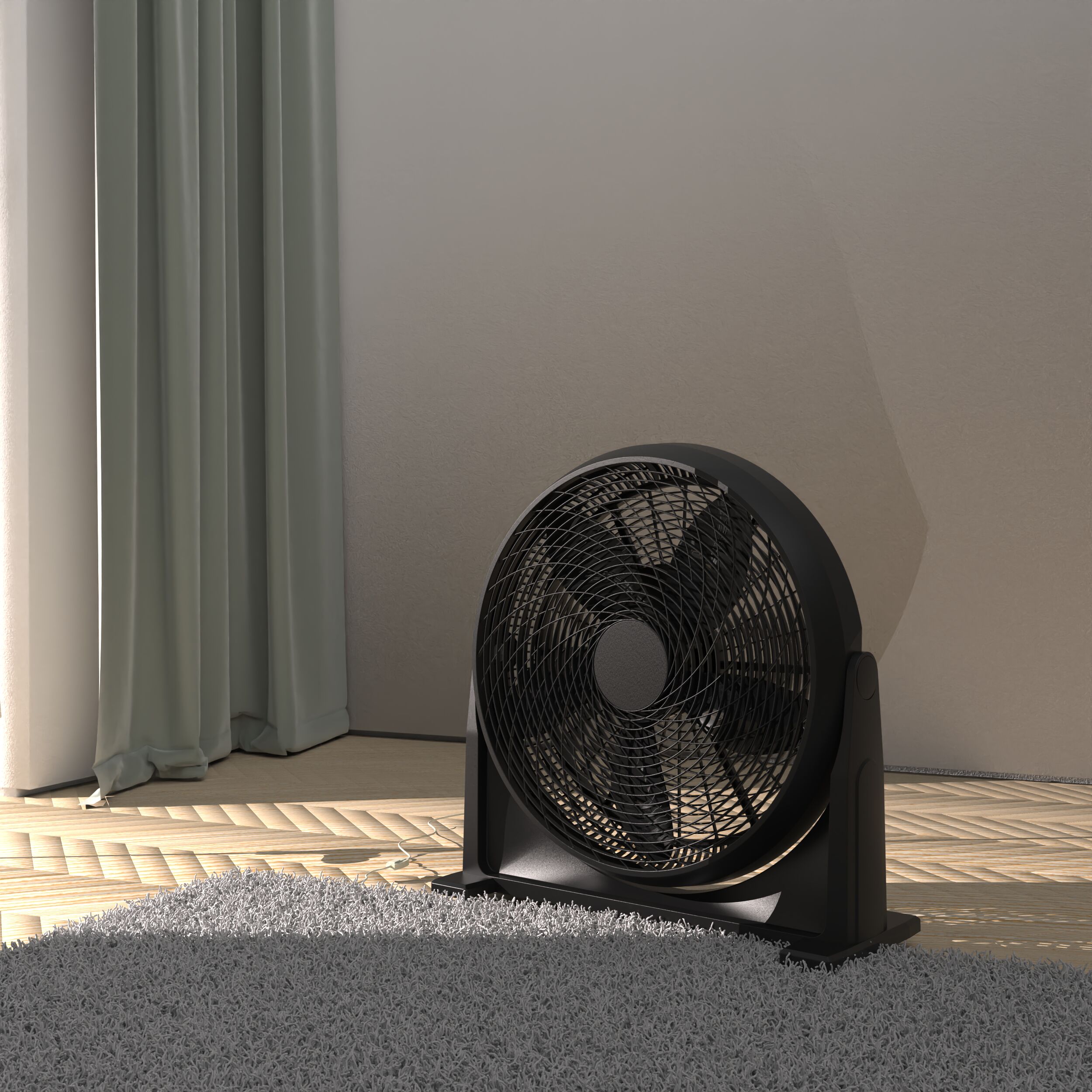 Utilitech 20-in 3-Speed Indoor Black Floor Fan