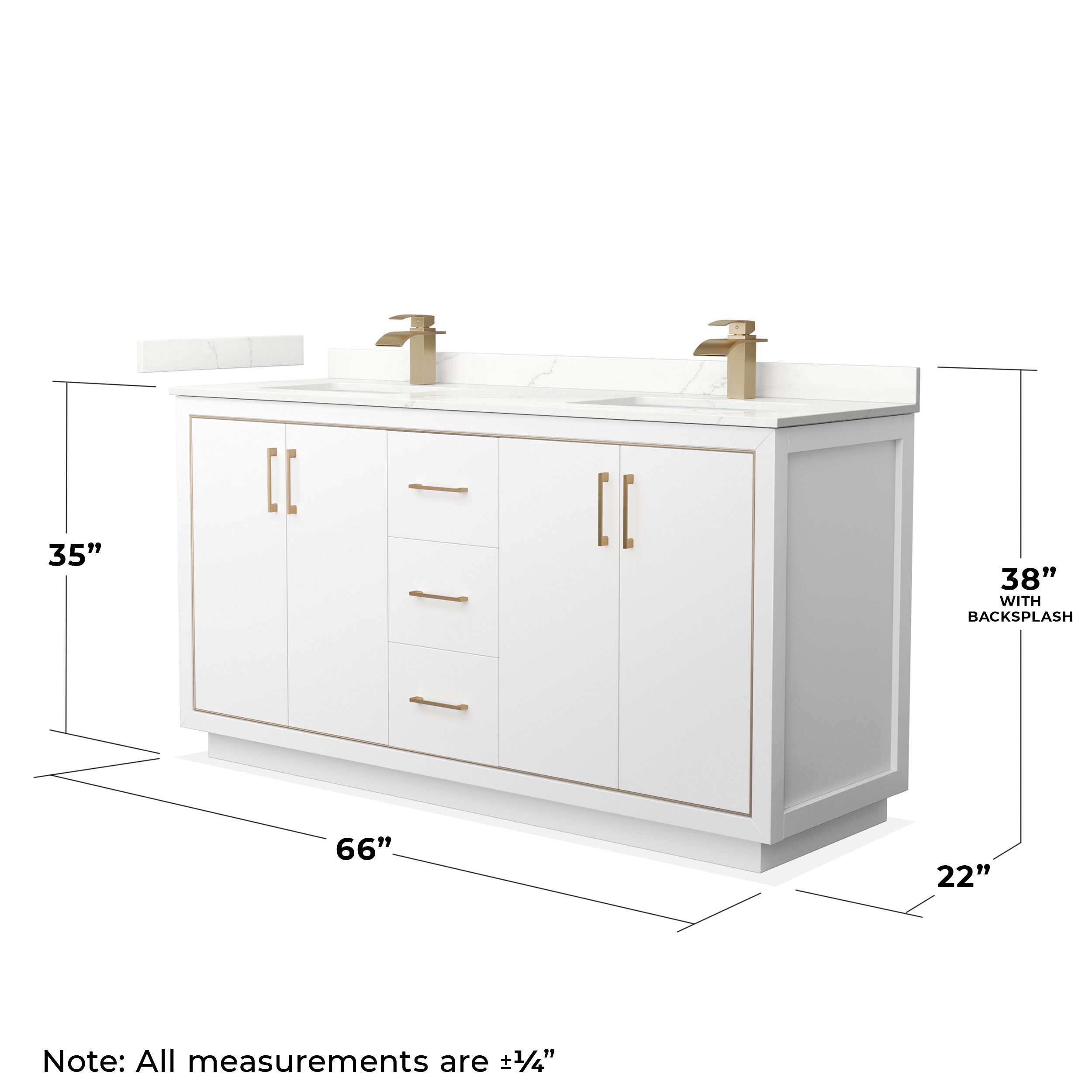 Wyndham Collection WCF111166DWZGTUNSMXX Bath-Vanity-Combo - View #6