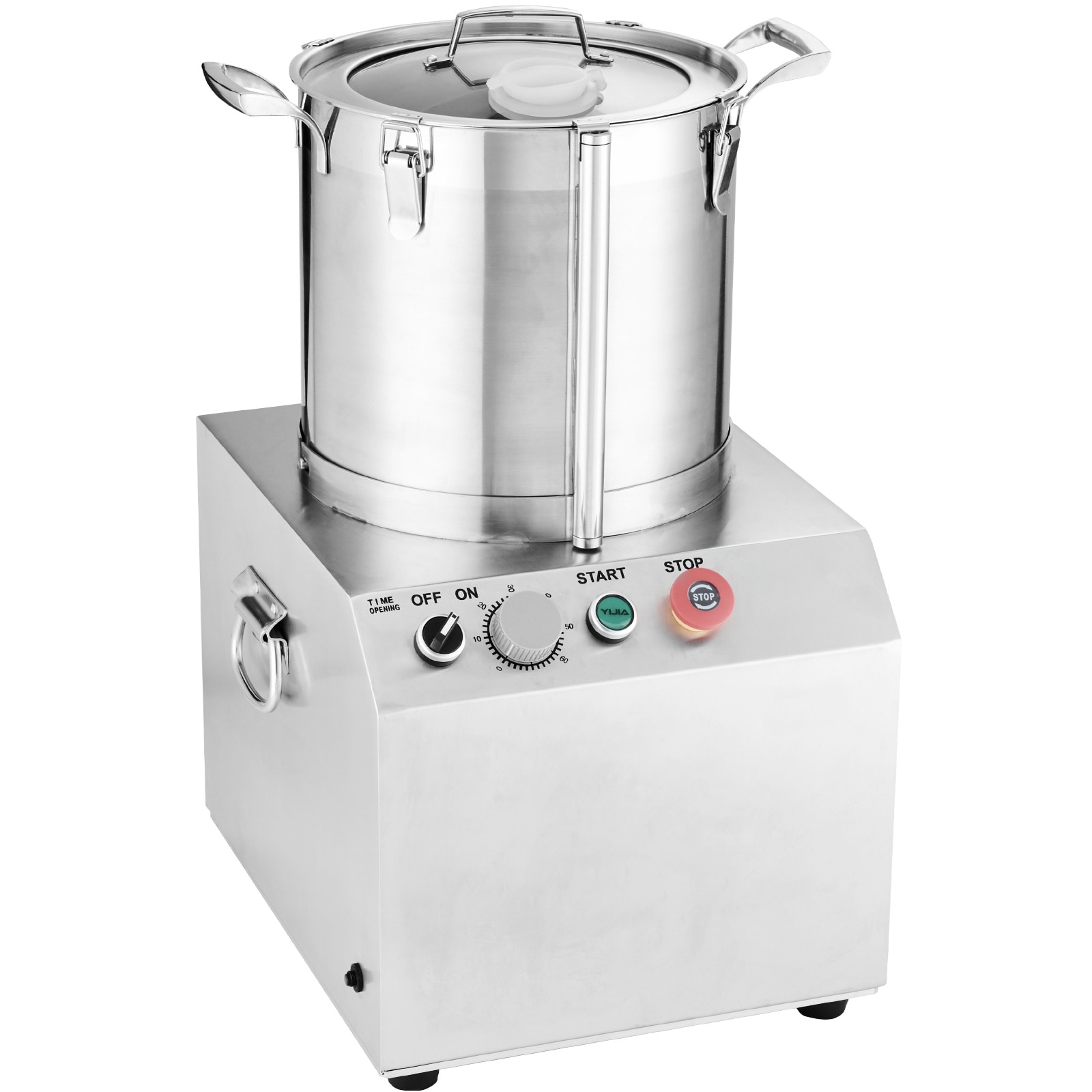 VEVOR SCSYSPQSJ15L06312V1 1400W 15.9 QT Food Processor 999 -Speed Commercial/Residential Food slicer and Meat Slicer with Thickness Control ( Silver )
