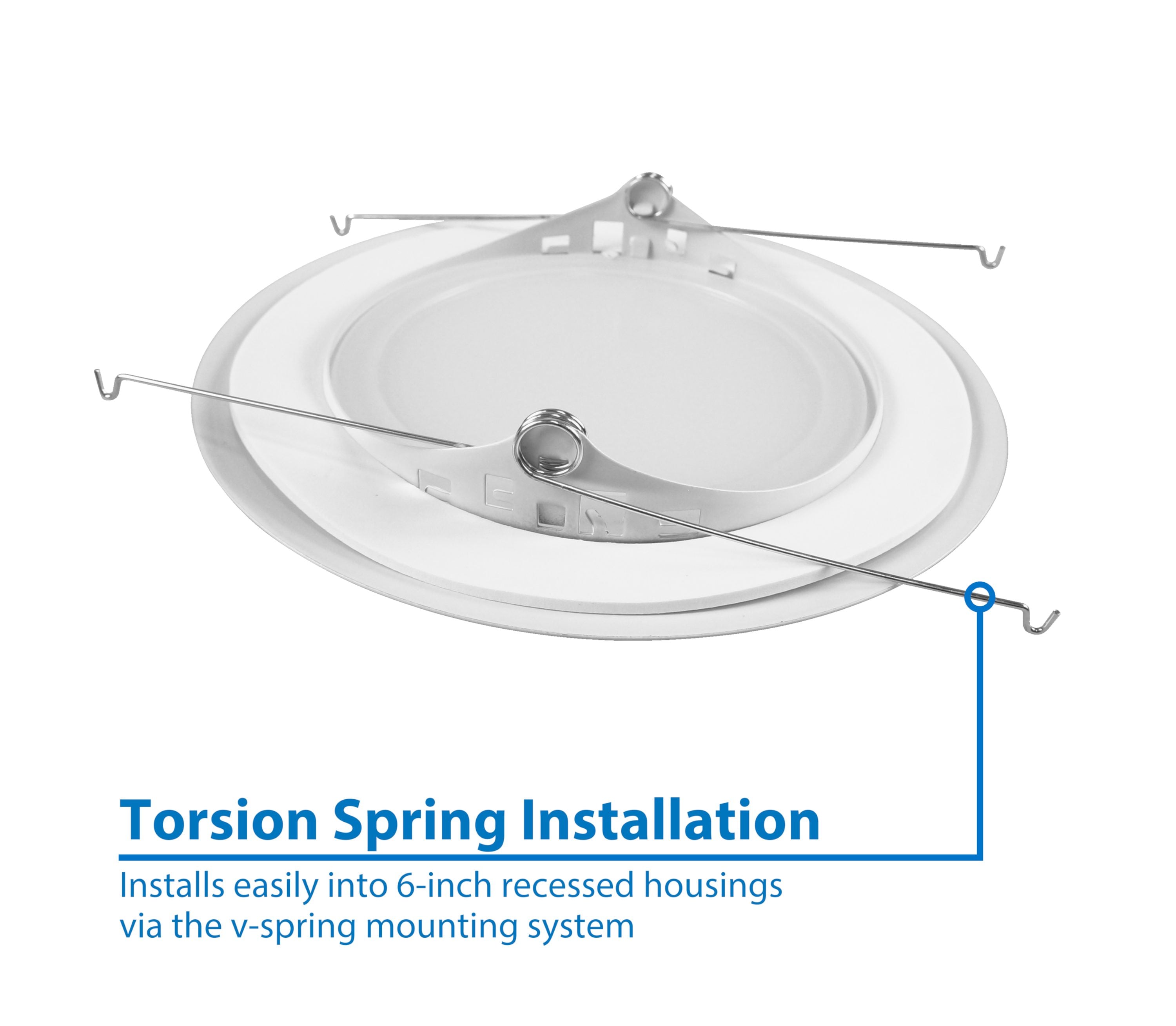 6'' White Glass Recessed Shower Trim