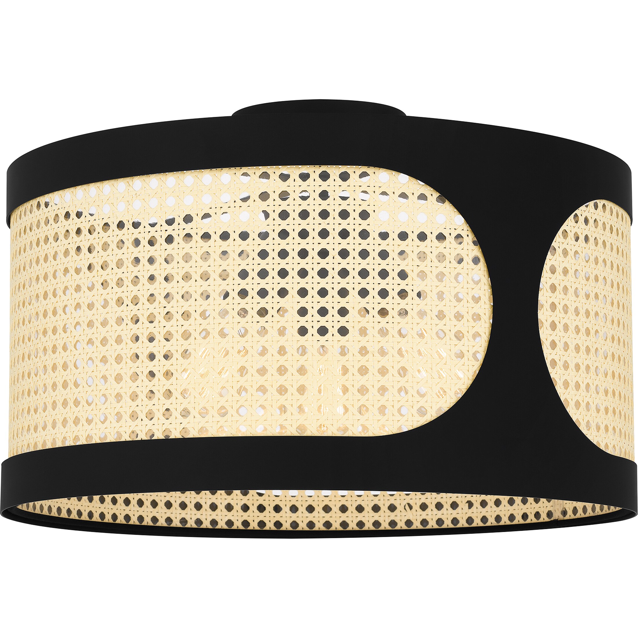 Quoizel SYA1718MBK Syrah 3-Light 18-in Matte Black Semi-Flush mount light