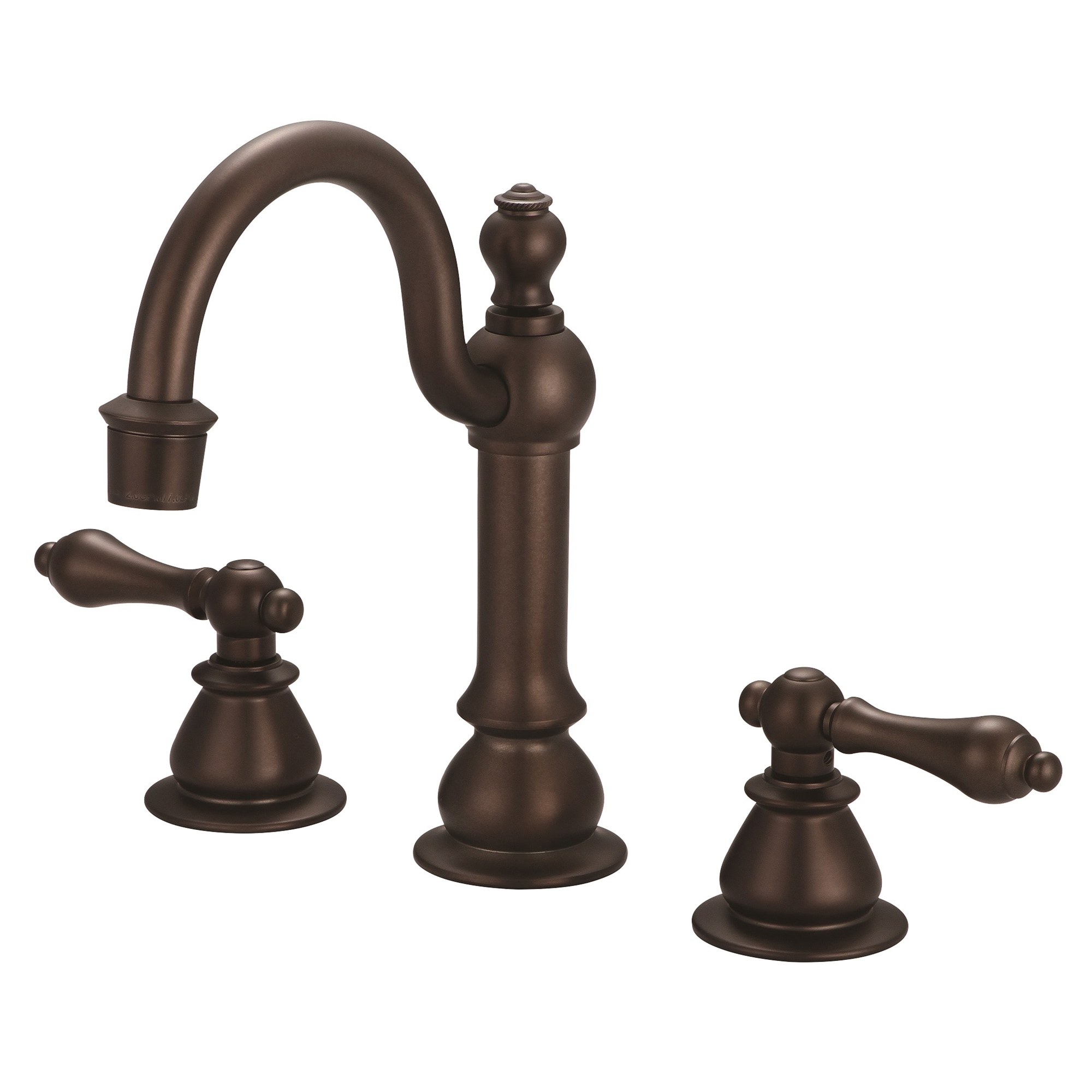 Water Creation F2-0012-03-AL F2 Oil Rubbed Bronze Widespread 2-handle High-arc Commercial/Residential Handle Bathroom Sink Faucet with Drain