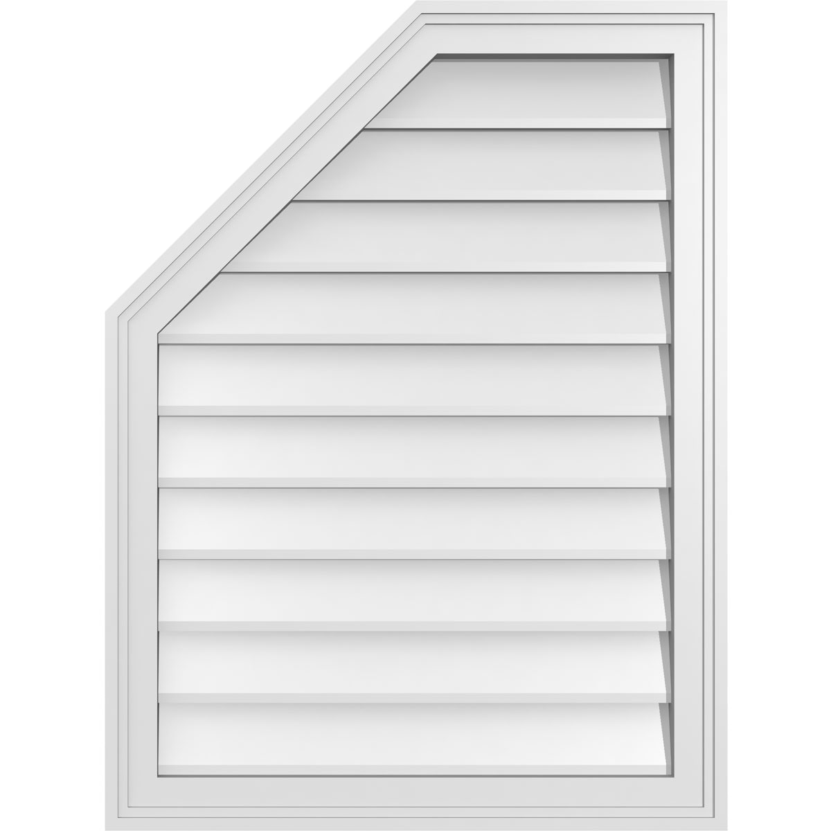 Ekena Millwork GVPOL24X3202SN 24-Inches x 32-Inches Off-white Octagon PVC Gable Louver Vent