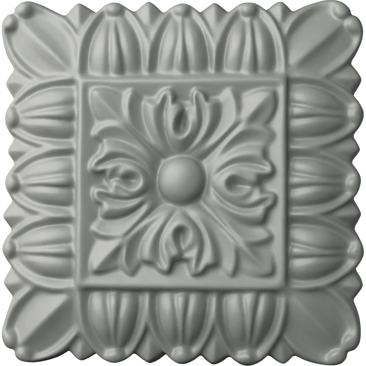 Ekena Millwork ROS06X06BA Baltimore 6.125-in x 6.125-in Square Primed Urethane Rosette
