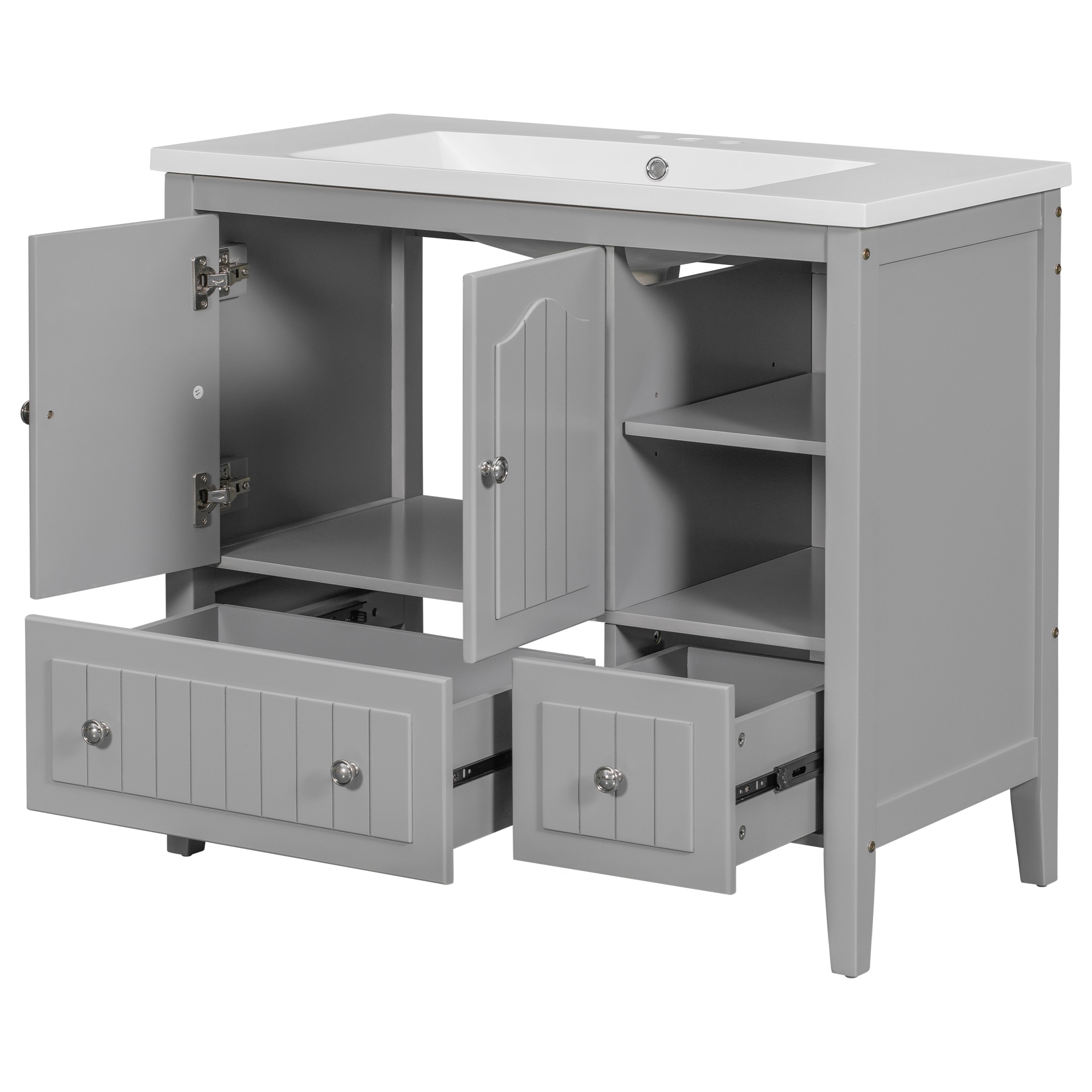 WELLFOR AY725-36GR Bath-Vanity-Combo - View #9