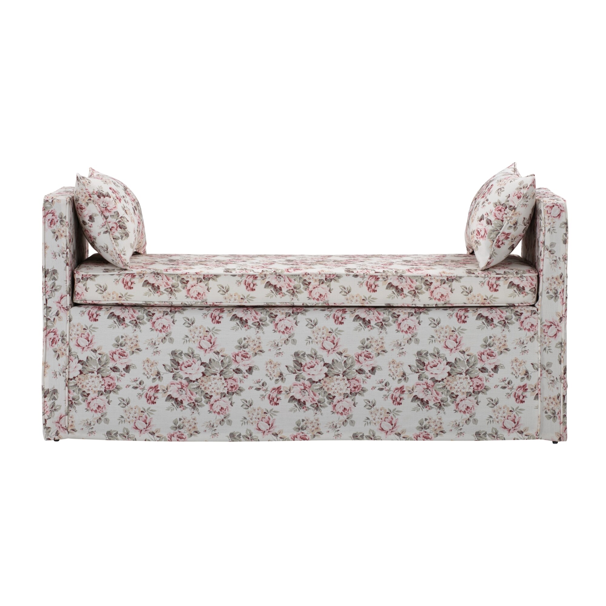 Rustic Manor SBH221-03CR-LS Farmhouse Cluster Red Accent Bench 52.8-in x 19.3-in x 24.8-in