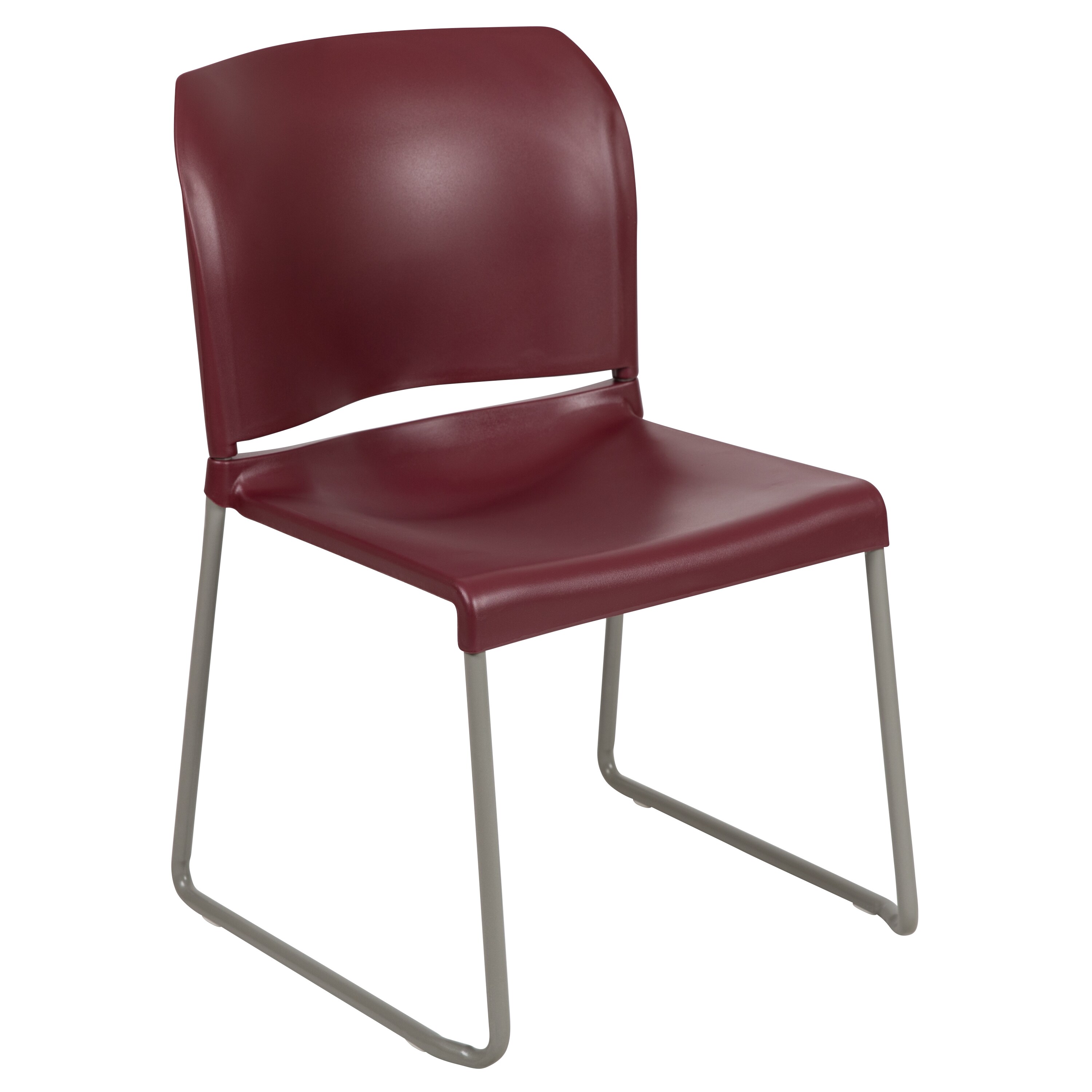 Flash Furniture Hercules Modern Burgundy Plastic Accent Chair in the ...