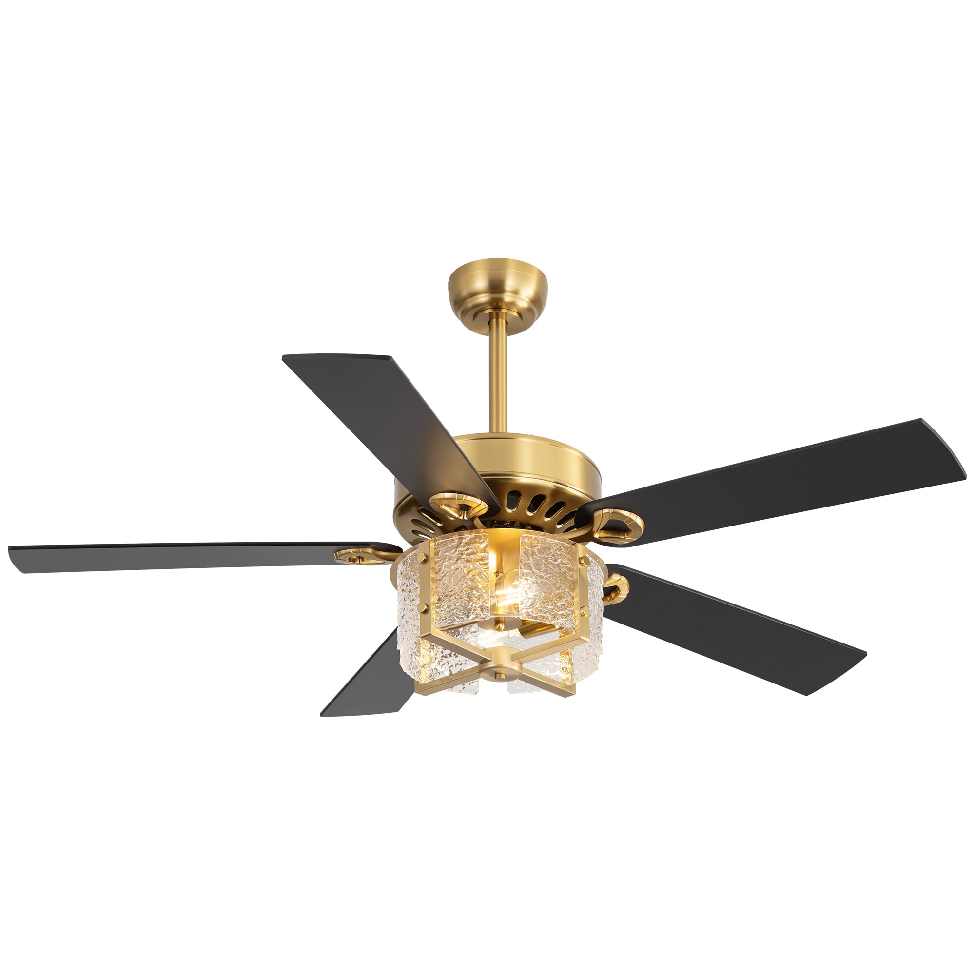 Airsurfer  52-Inch Gold Ceiling Fan with Light and Remote Control for Living Room