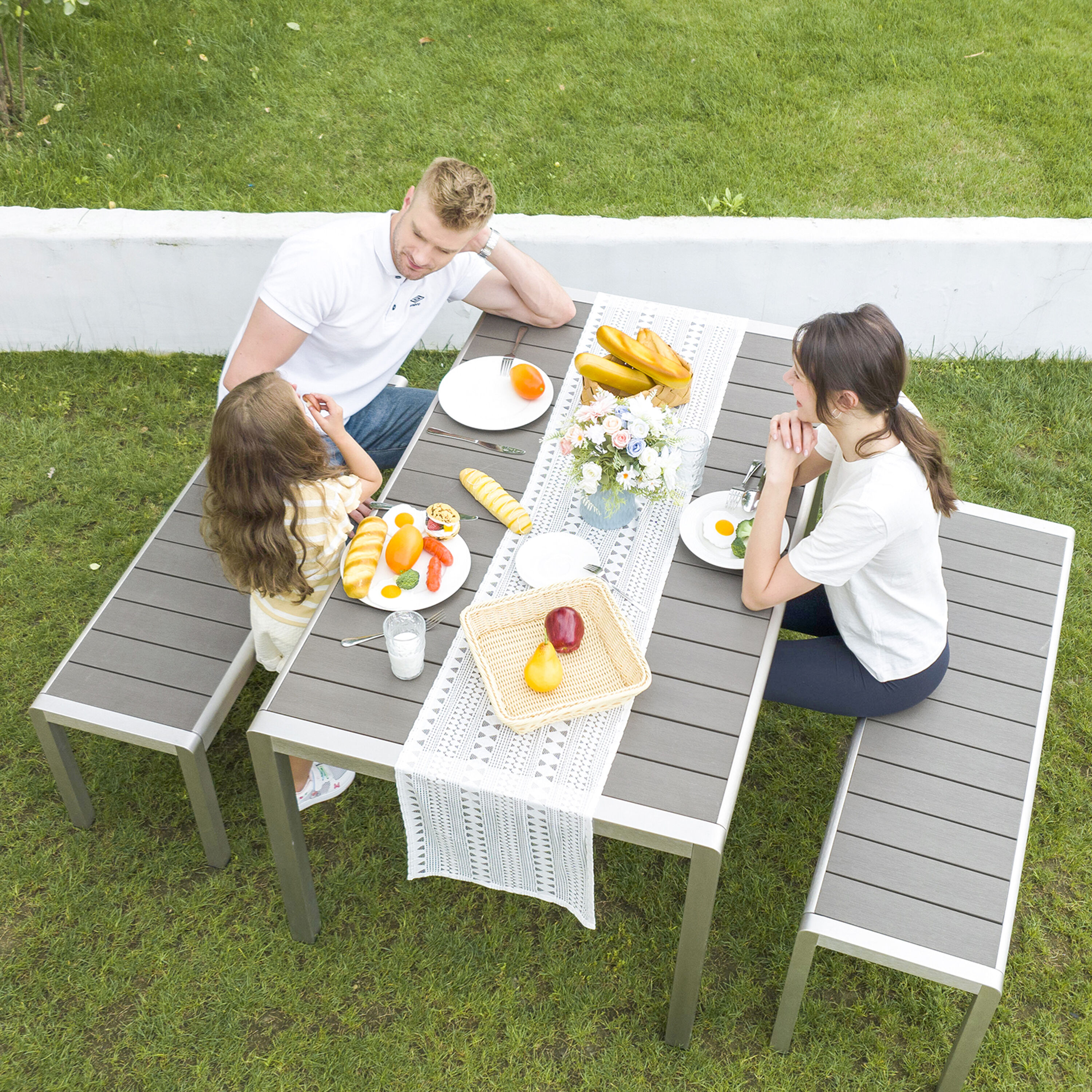 JEAREY YMLZCZ3JT-GRAY Patio-Dining-Sets - View #4