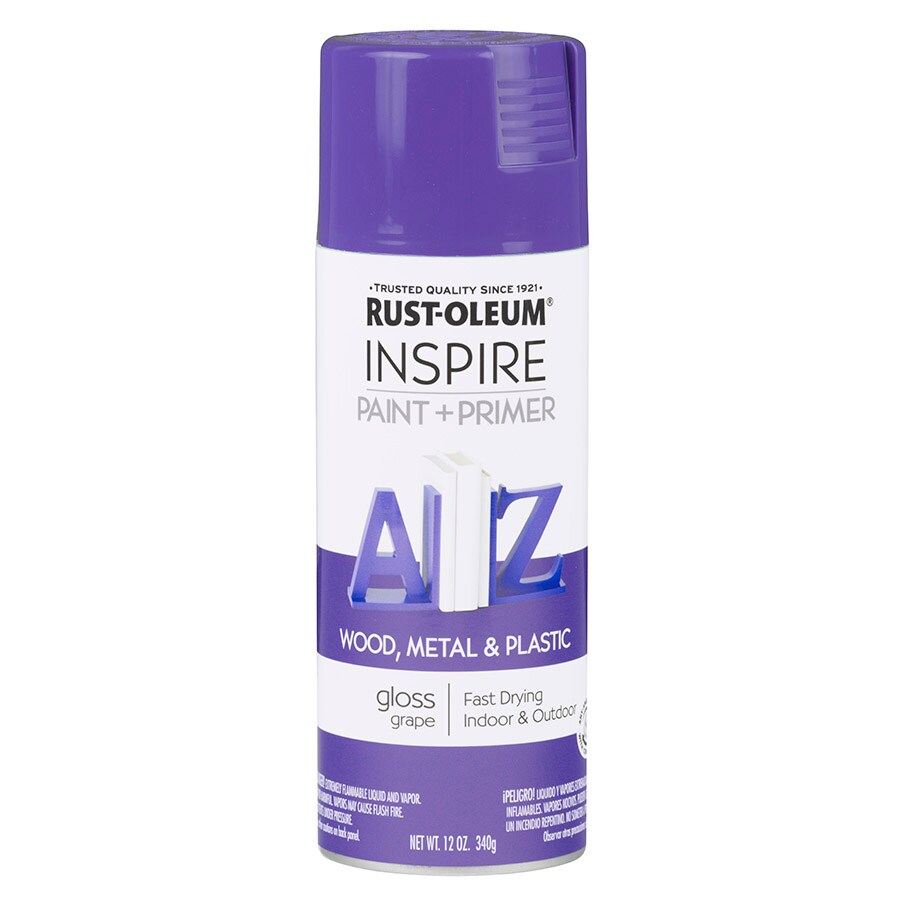Rust-Oleum 297055 Gloss Grape Spray Paint and Primer In One (NET WT. 12-oz )