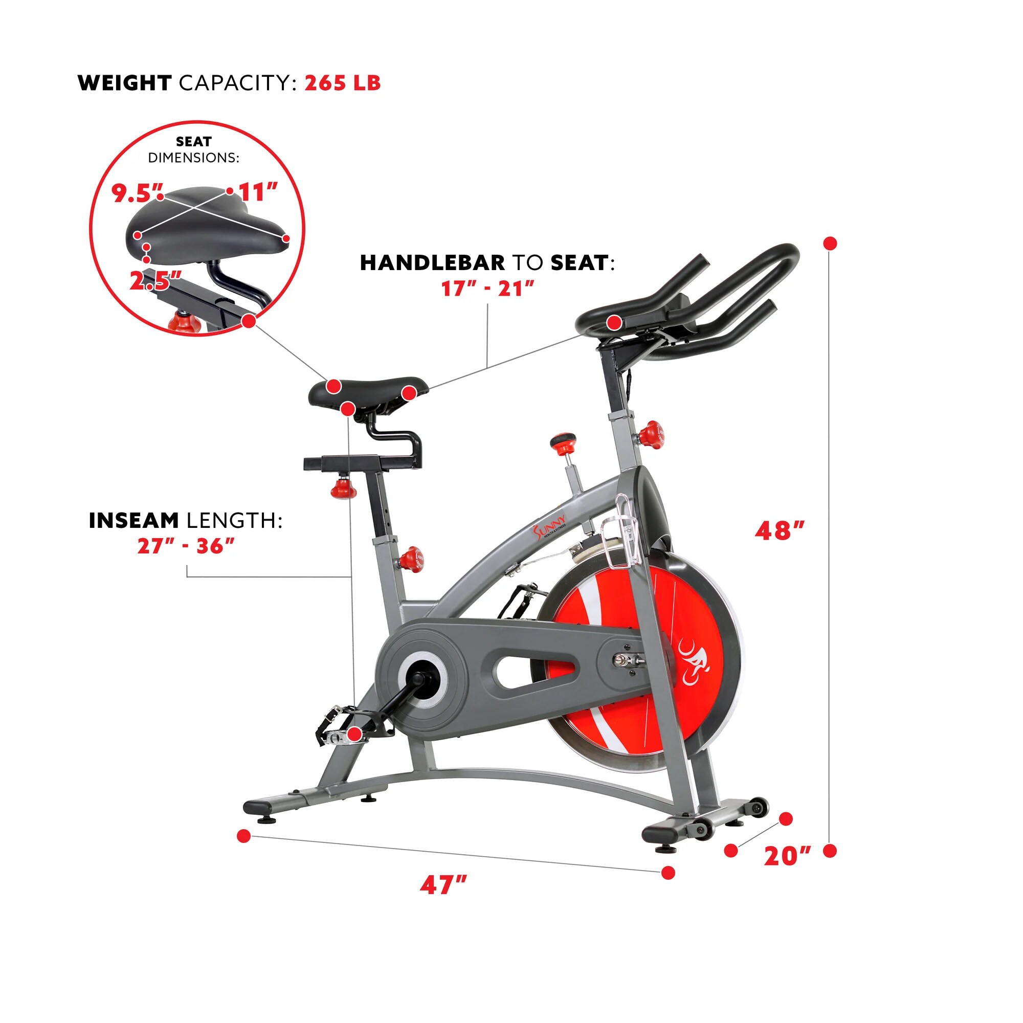 Sunny Health & Fitness SF-B1423 Exercise-Bikes - View #2