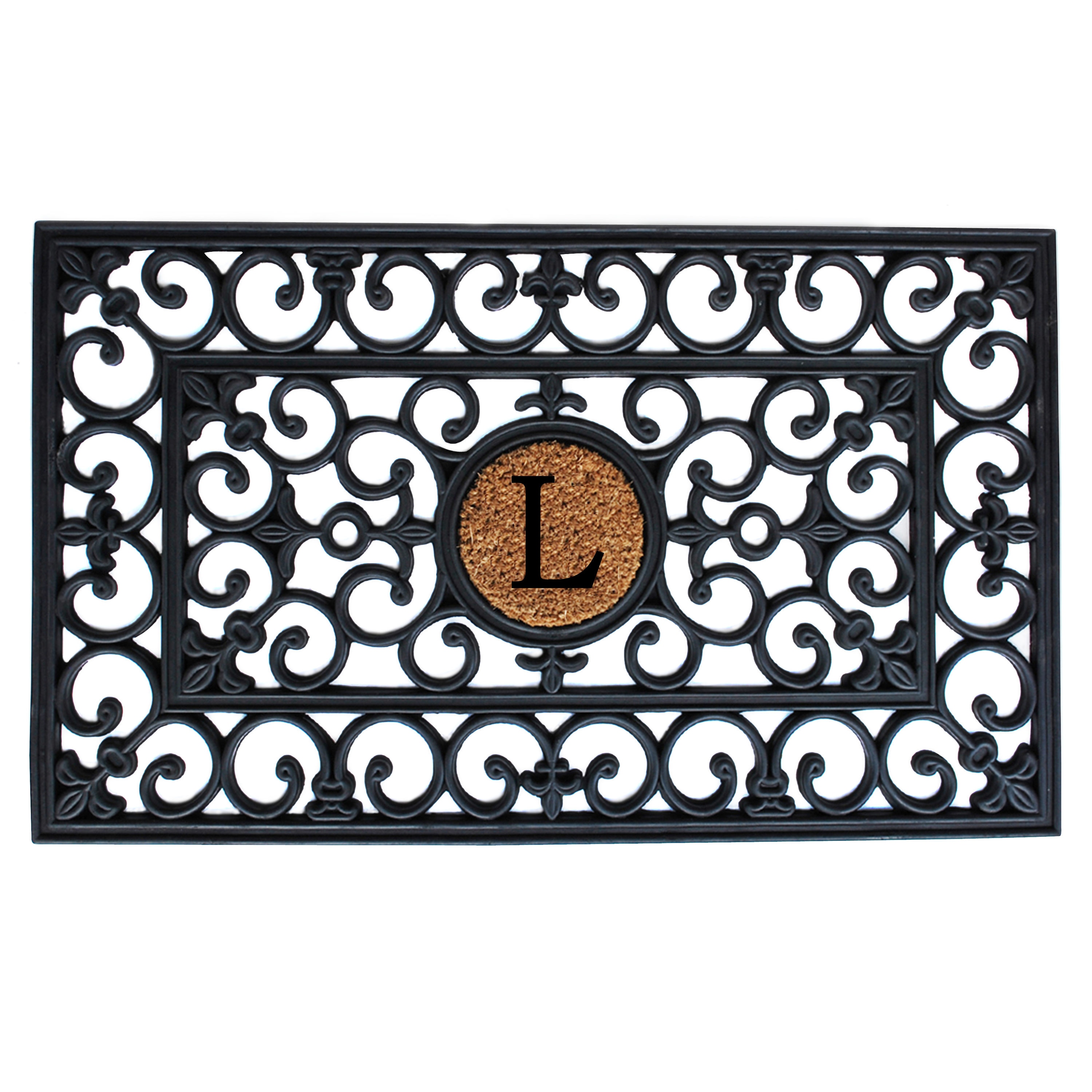 Callowaymills 150011830L 2-ft x 3-ft Black/Natural Coir/Rubber Rectangular Indoor or outdoor Decorative Door mat