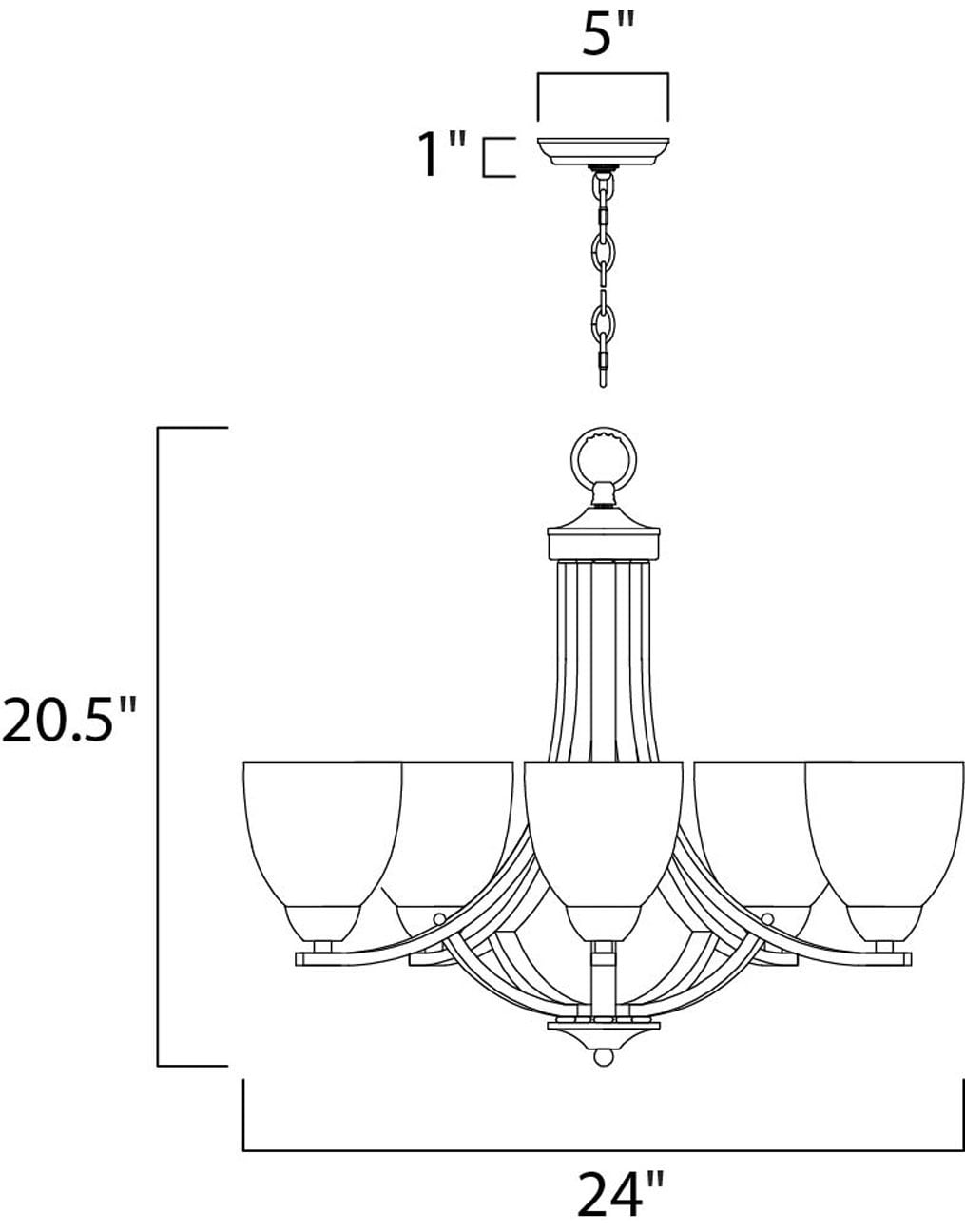 Maxim Lighting Axis 5-Light Oil-Rubbed Bronze Modern/Contemporary Dry ...