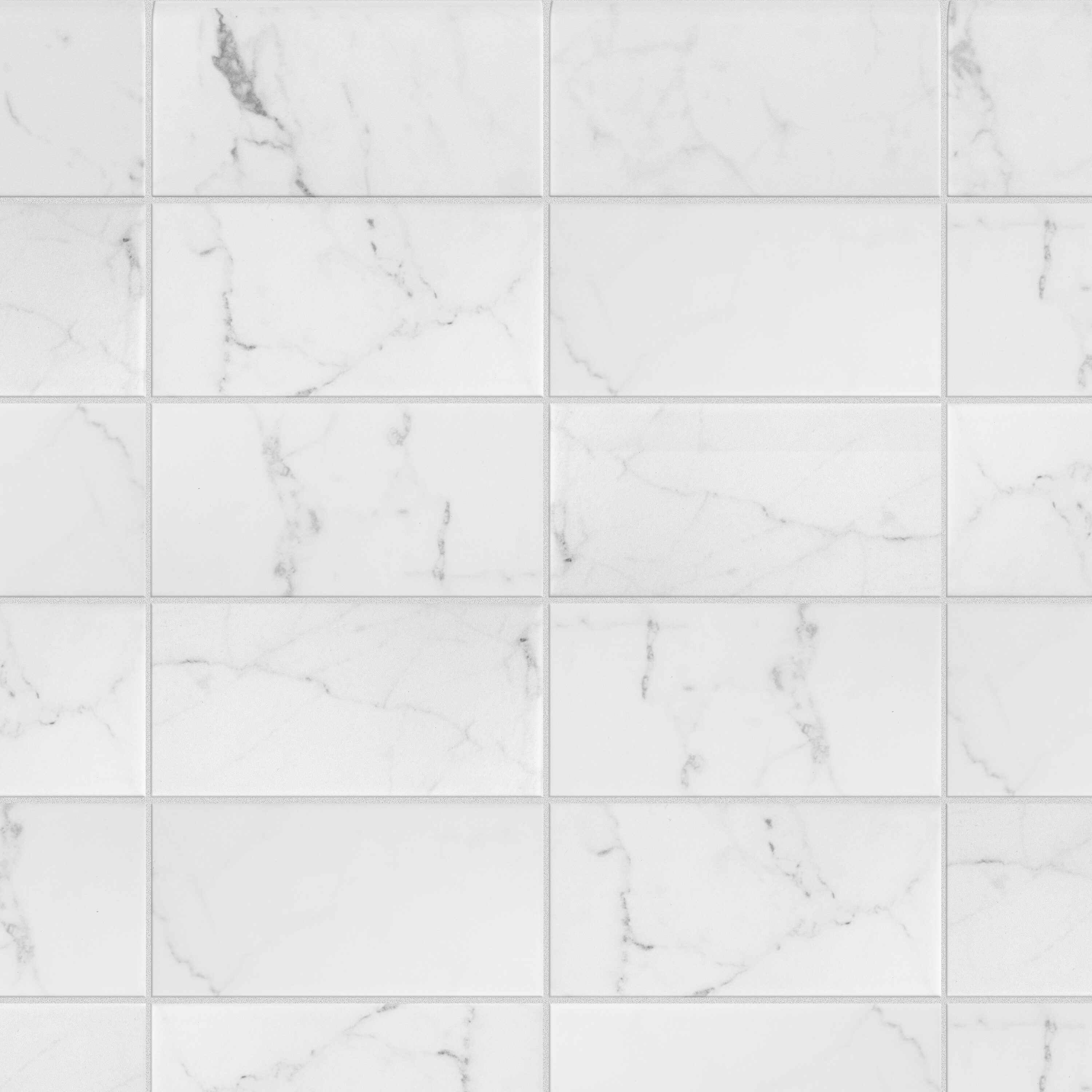 Affinity Tile WEQCRMBN Classico Carrara Matte Bullnose 3-in x 6-in Satin Ceramic Bullnose Tile ( 1.3-sq ft / Carton ) 10 -Pack