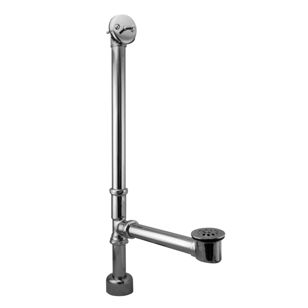 WESTBRASS D3241K-20 Bath Waste and Overflow All Exposed Beehive Grid- 22" Make-up In Stainless Steel