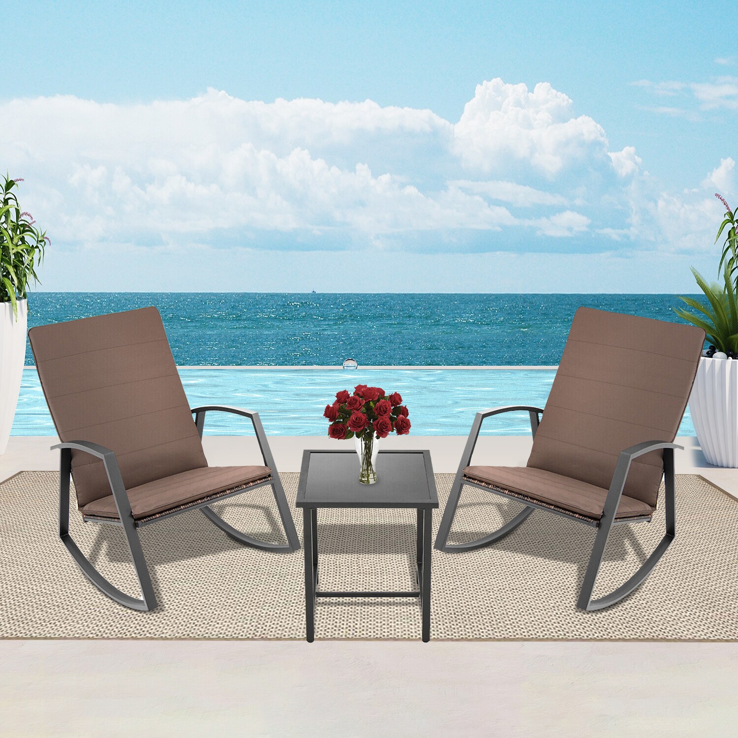 WELLFOR TDS10512CF Patio-Conversation-Sets - View #4